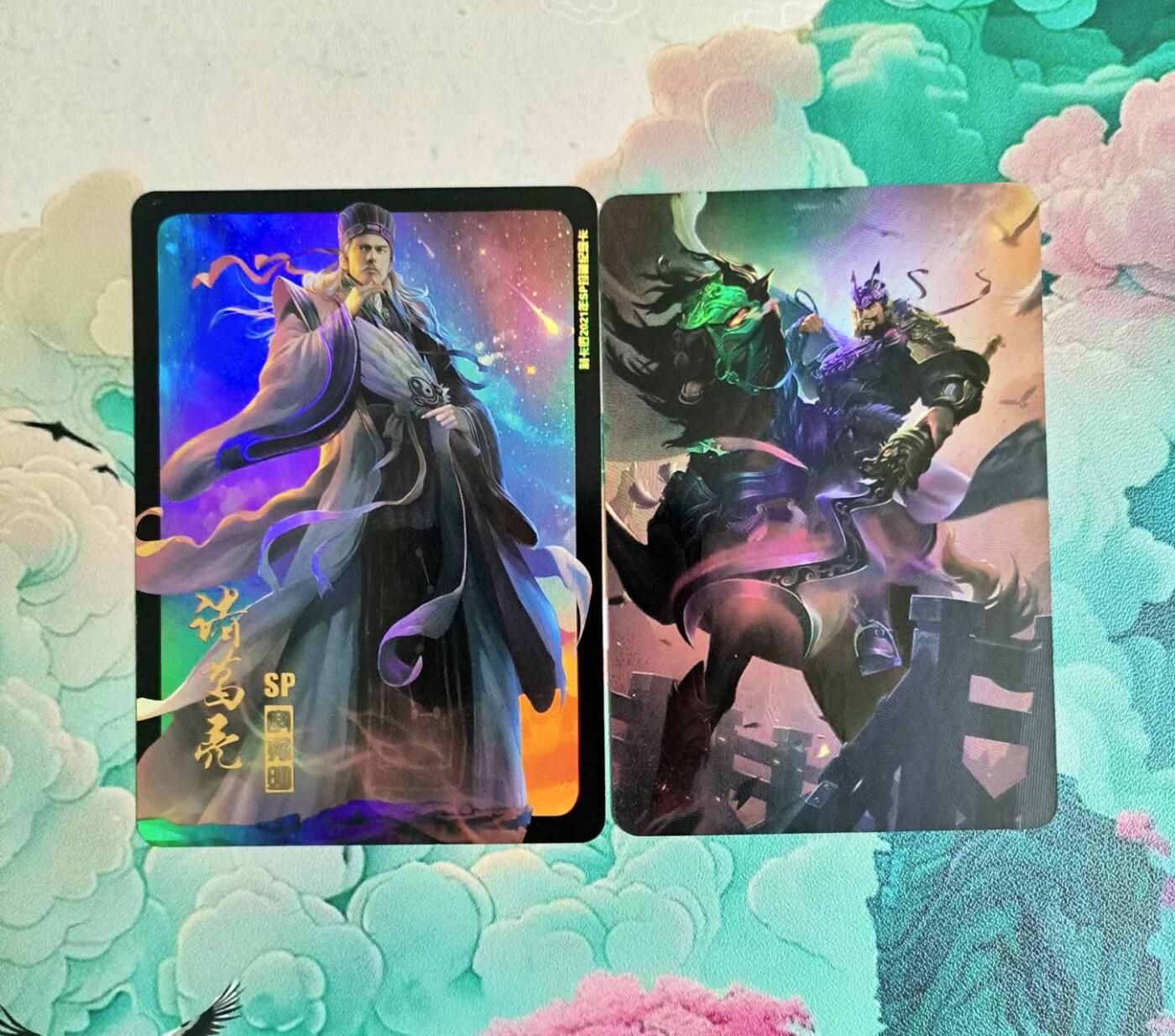 龙虎卡牌-八三场（满200元包邮，无佣金，每周六结拍，欢迎送拍） 彩闪2张 卡匠 诸葛亮&张飞