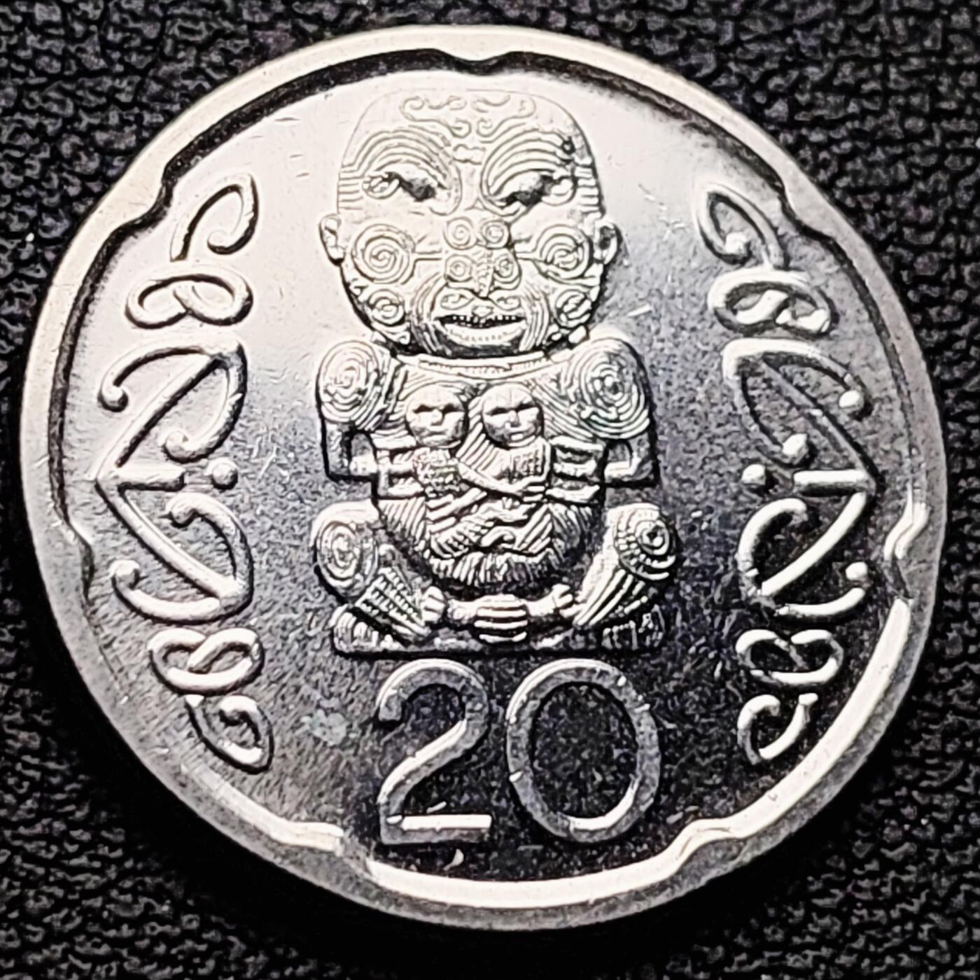泉币菌-第227场-拍品多 请提前出价 新西兰20分硬币 毛利人图腾女王 21.7mm 大洋洲