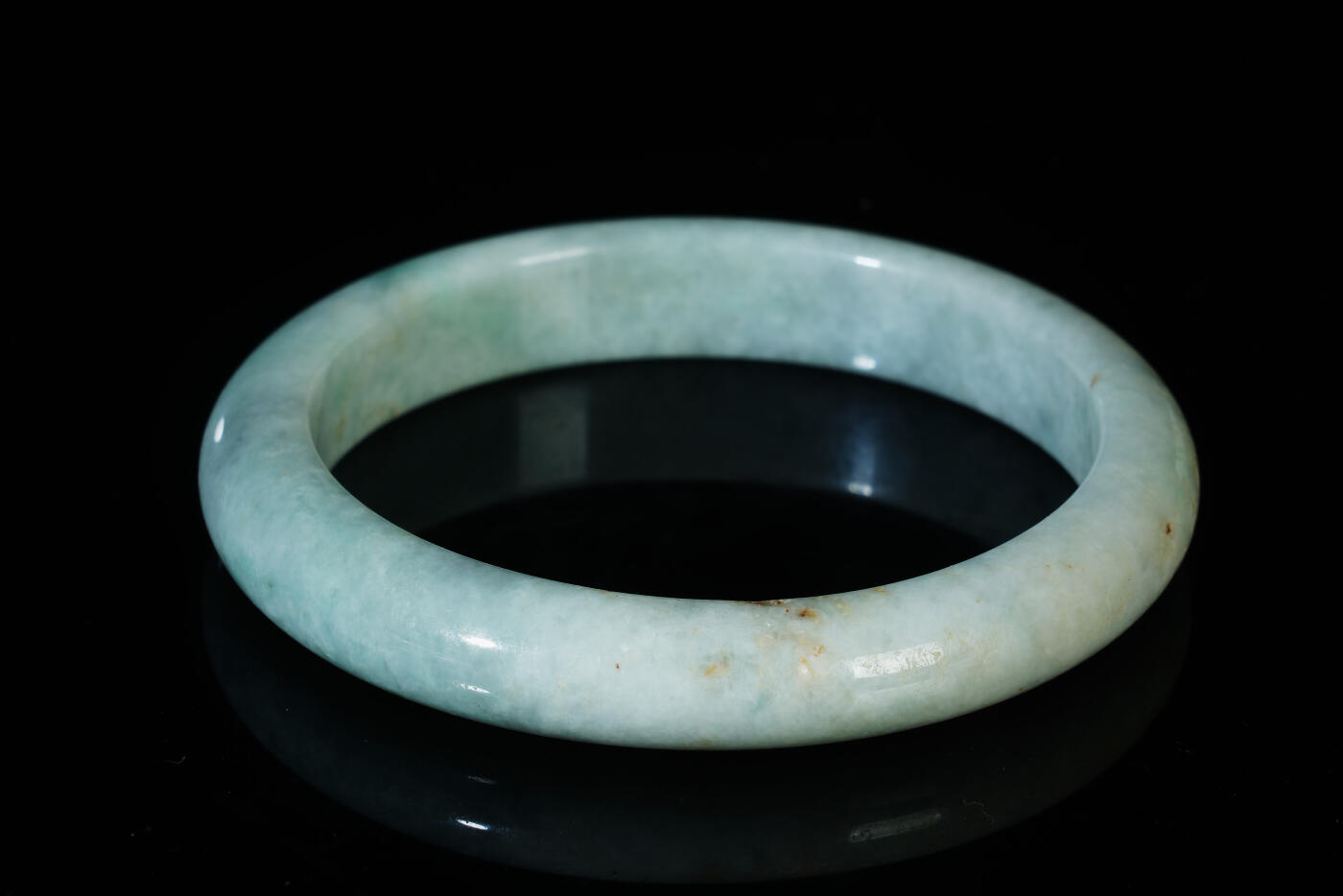 上海都达杂项专场八十一【全场包邮】  天然冰绿种翡翠（A货）手镯 附鉴定证书97-6