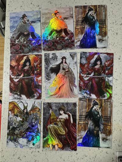 麦趣喜第六场   (4月17号周五晚上22点截拍，专注买家市场，福利拉满)  张建东水浒第二弹 全特卡（林娘子  仇琼英 扈三娘 阎婆惜 西门庆 金翠莲）原画 水墨 线稿 （搭配彩闪 精雕）打包出 105张！