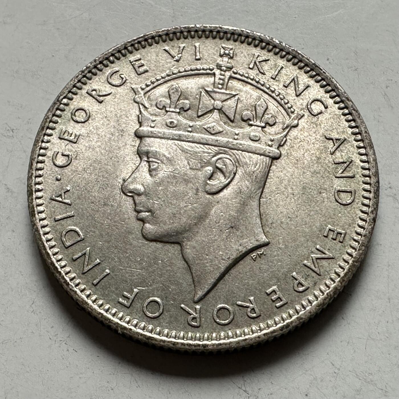 🌹外币初藏🌹🐯2026年第43场   每周二四六晚8️⃣点  世界硬币 英属马来亚 1943年 乔治六世 20分银币 5.43克-23.2毫米-50%银