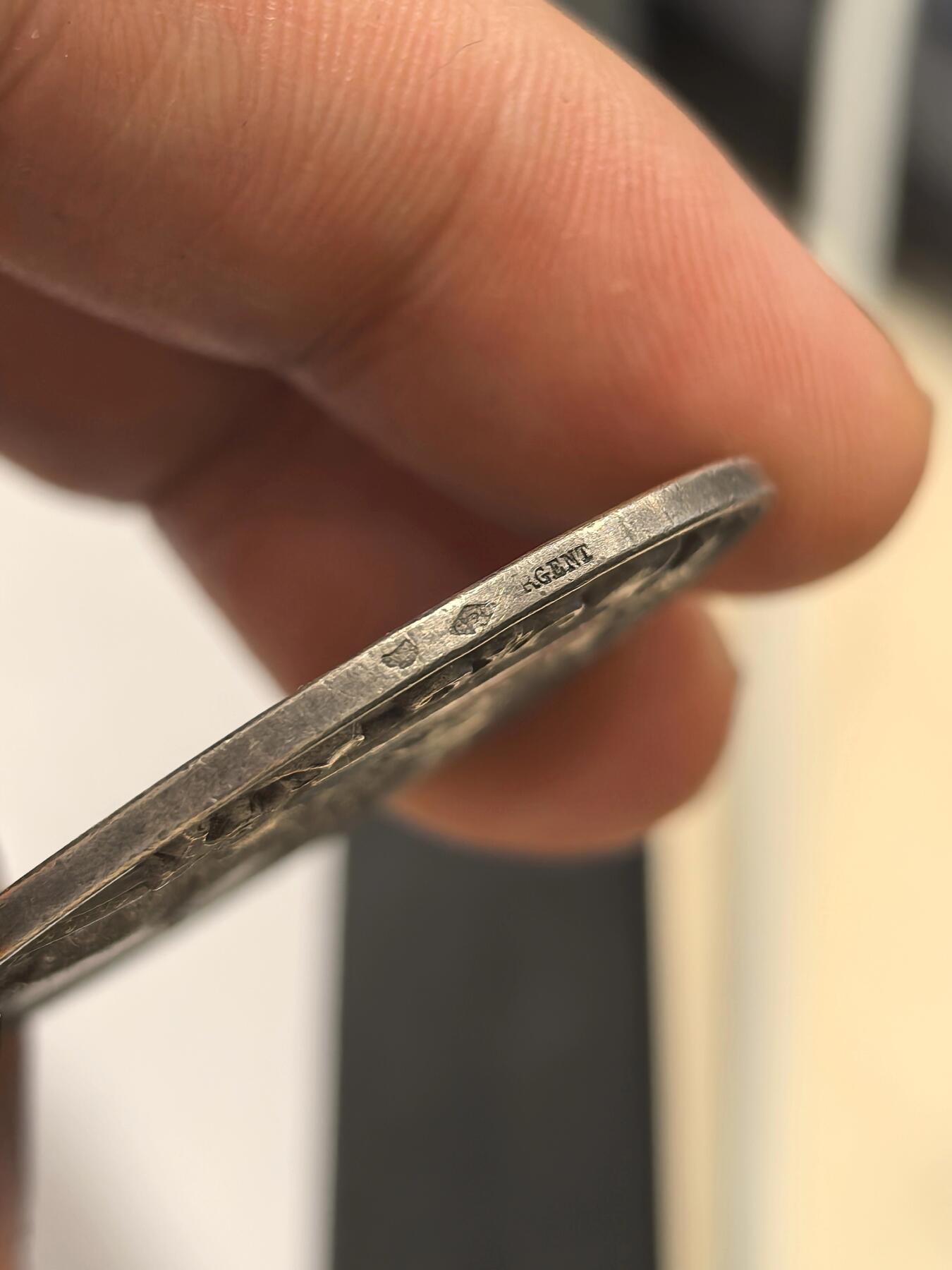 博洋堂世界钱币拍卖第168期（全场包邮） 法国1834年圣奥梅尔储蓄银行银章，36.5mm，17.4g，菱形+ARGENT+野猪头（二十世纪初银标），1834旁有个A.D签名，应该是Alphée Dubois作品