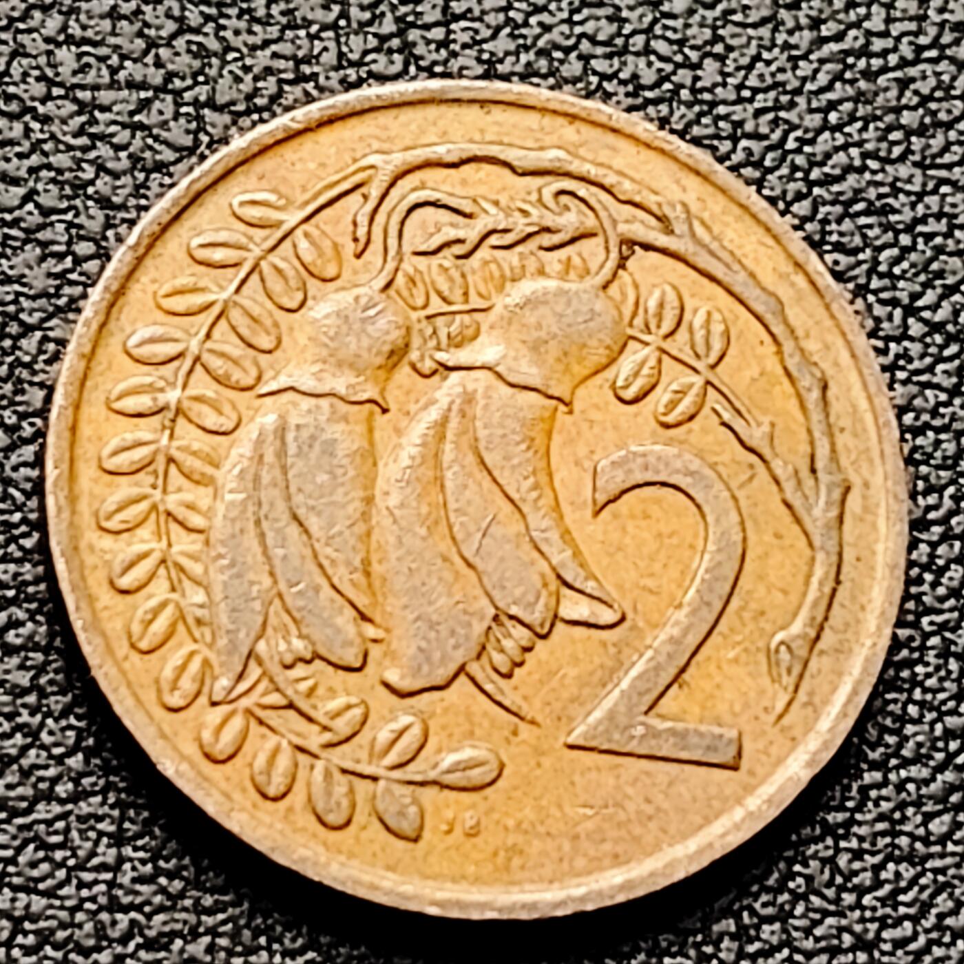 泉币菌-第226场-拍品多 请提前出价 英属新西兰 1967年2分青铜币 金雀花 伊丽莎白二世女王  