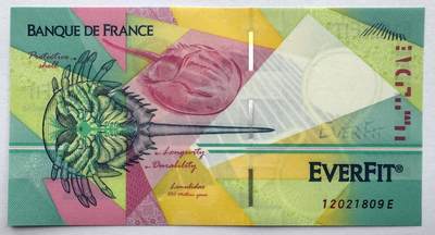 2026第7场（总第234期）：精品外钞、塑料钞、测试钞综合场  - 法国BdF “ 鲎” EVERFIT®三层复合基材测试钞UNC（半开式细安全线版）