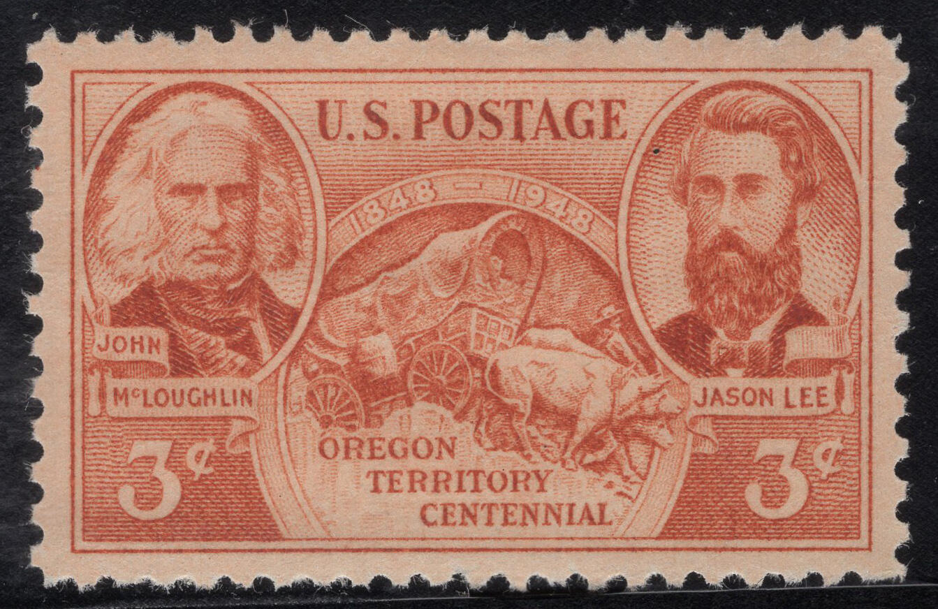 洪涛臻品批发群 精选邮票限时拍卖第1316期  1948美国俄勒冈百年-麦克洛夫林和杰森与大篷车1全新 雕刻版原胶全品！