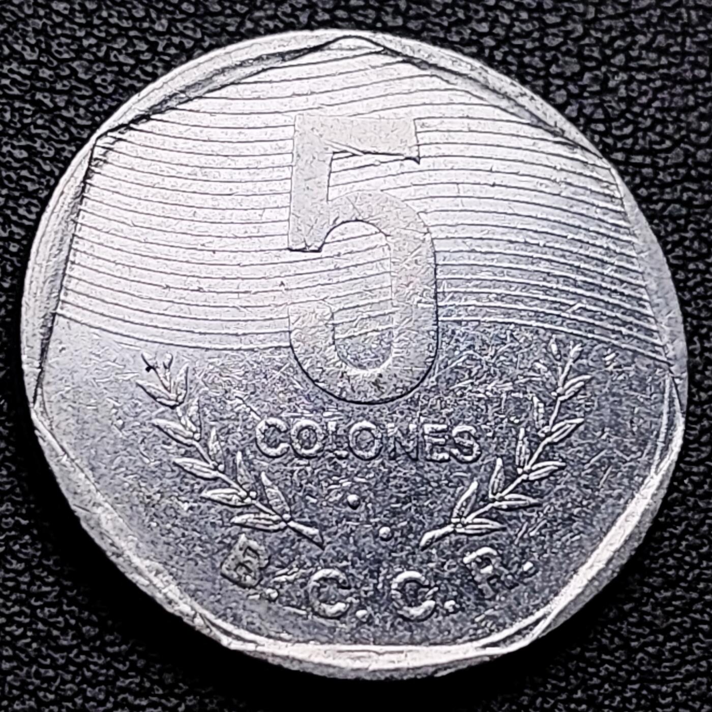 泉币菌-第227场-拍品多 请提前出价 哥斯达黎加1983年 5科朗不锈钢币 25.9毫米 7.25克