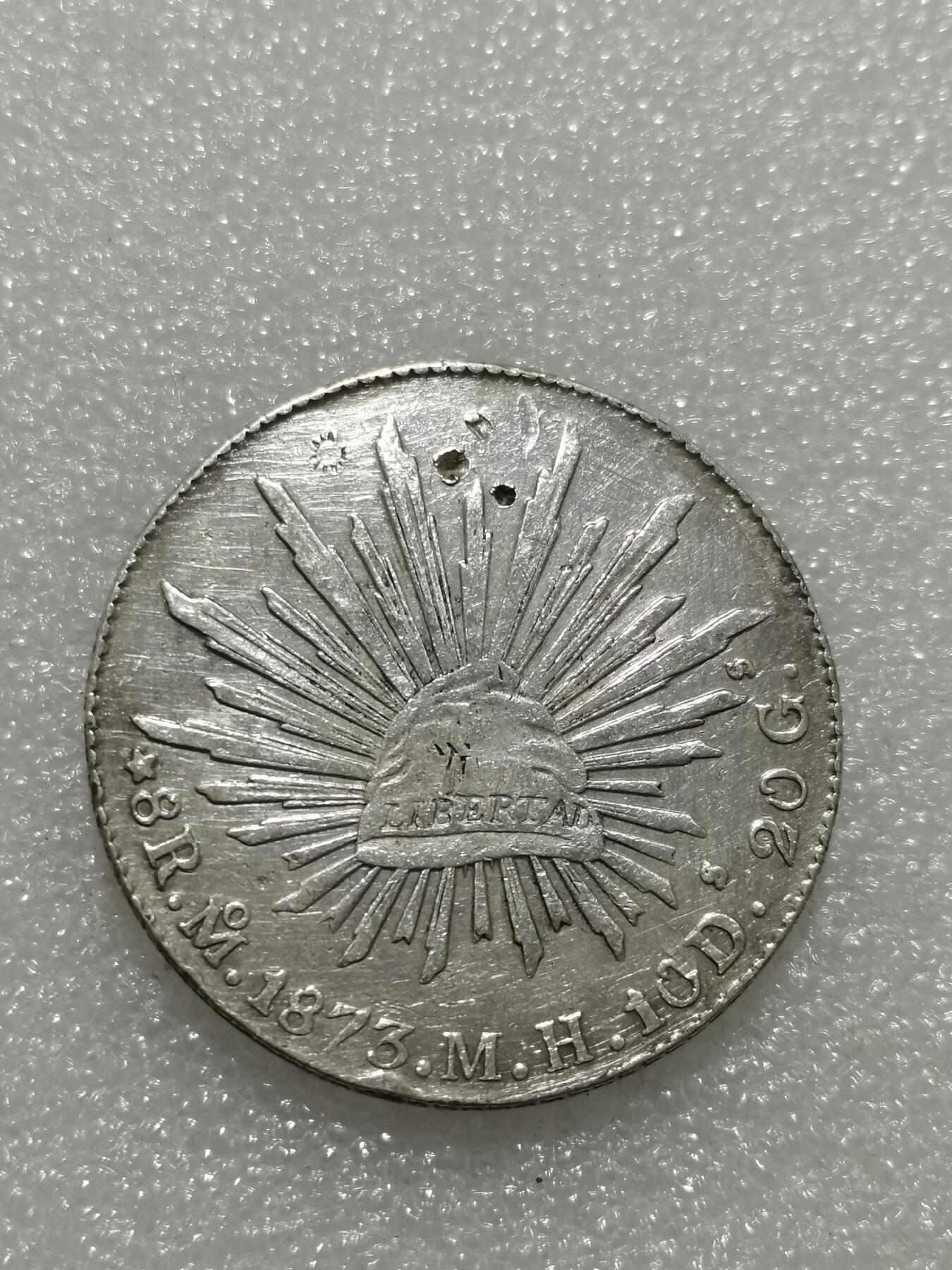 天下钱庄专场欢迎参拍 戳记墨西哥鹰洋