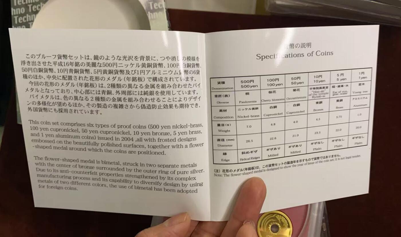 日日生财—方圆世界（全场包邮）第四场 2004年（日本平成16年）日本官方发行的精制硬币套组