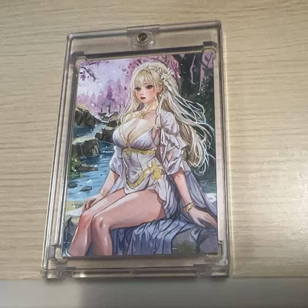 龙虎卡牌-八三场（满200元包邮，无佣金，每周六结拍，欢迎送拍） 【亲签】手绘卡 西瓜工作室 阿汀 - 美女 (全网唯一版面)