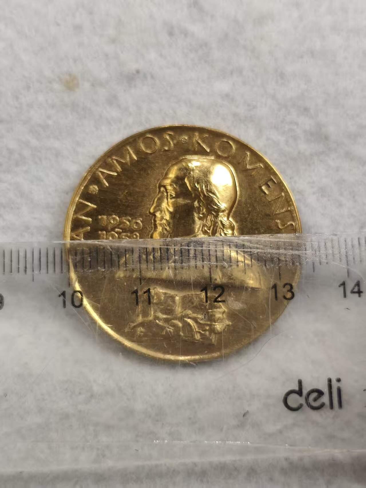 G&W世界散币，银币处理专场（第48场） 捷克 伟大教育家 杨 阿姆斯 夸美纽斯纪念镀金铜章