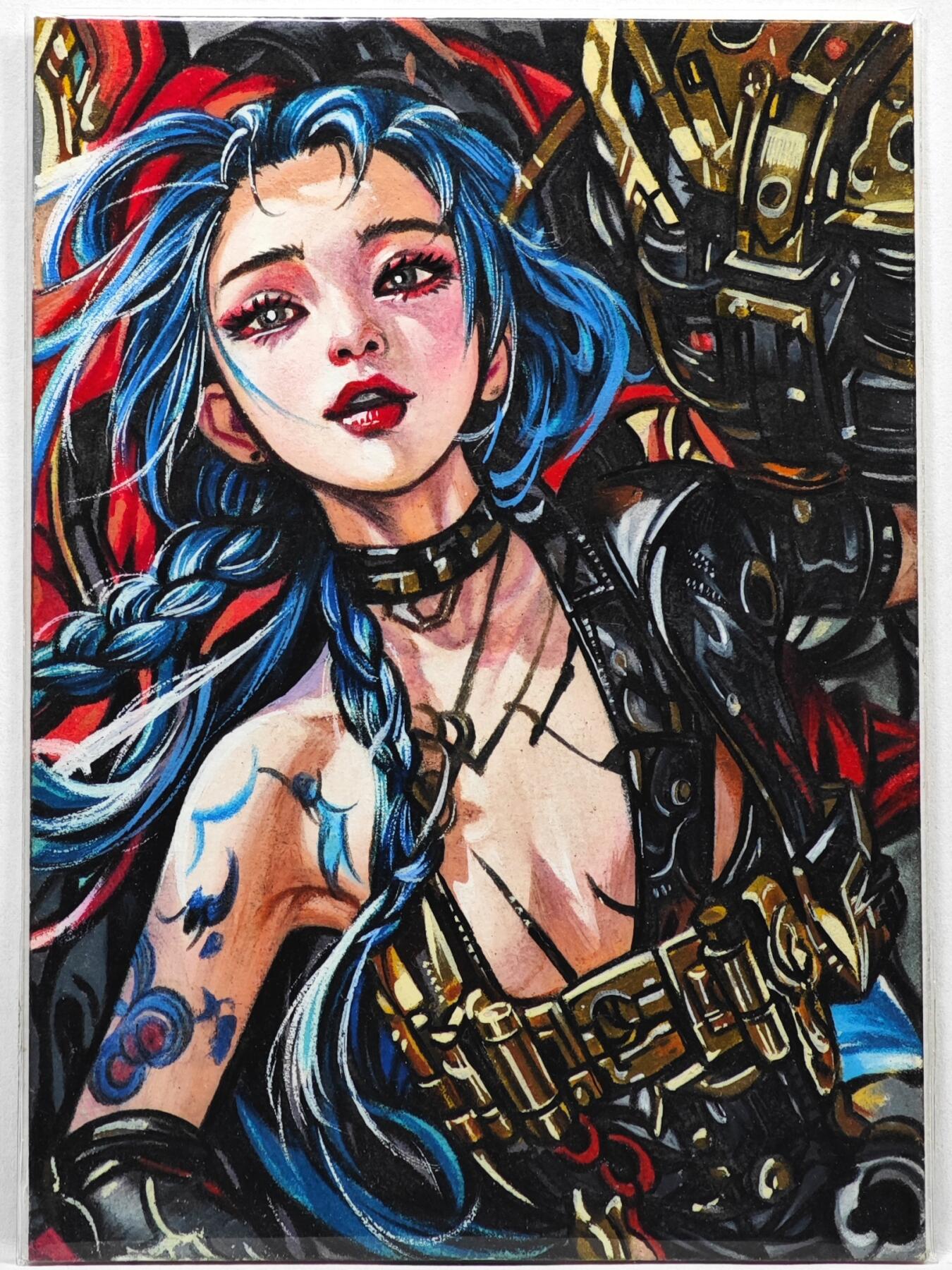 白泽拍卖卡牌手绘专场第35期（问东城春色，正谷雨，牡丹期） 2025 白日梦想家手绘卡 机甲女神  D.W亲签