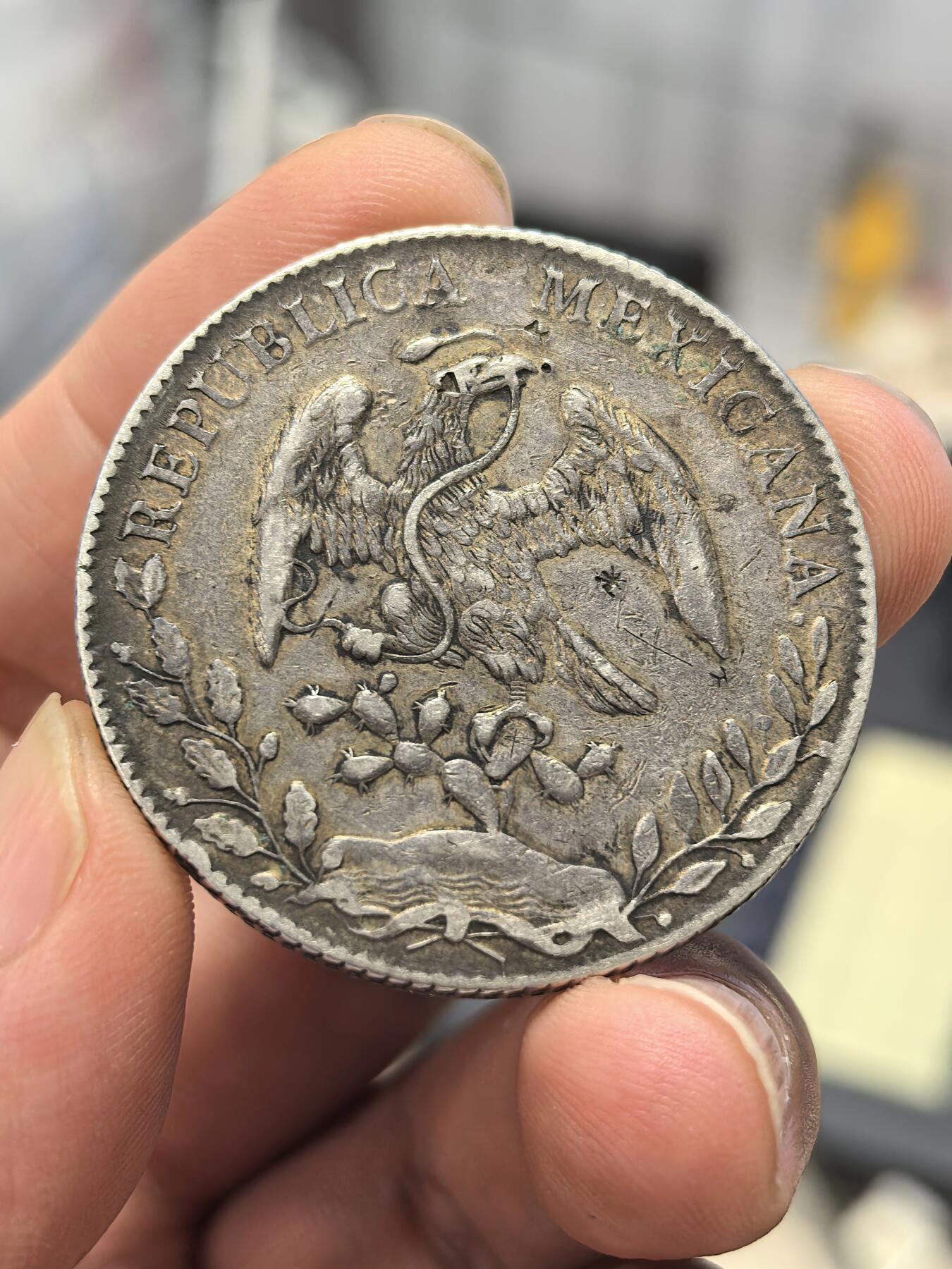 博洋堂世界钱币拍卖第168期（全场包邮） 墨西哥1896年GO RS版鹰洋，AU底板传世老五彩