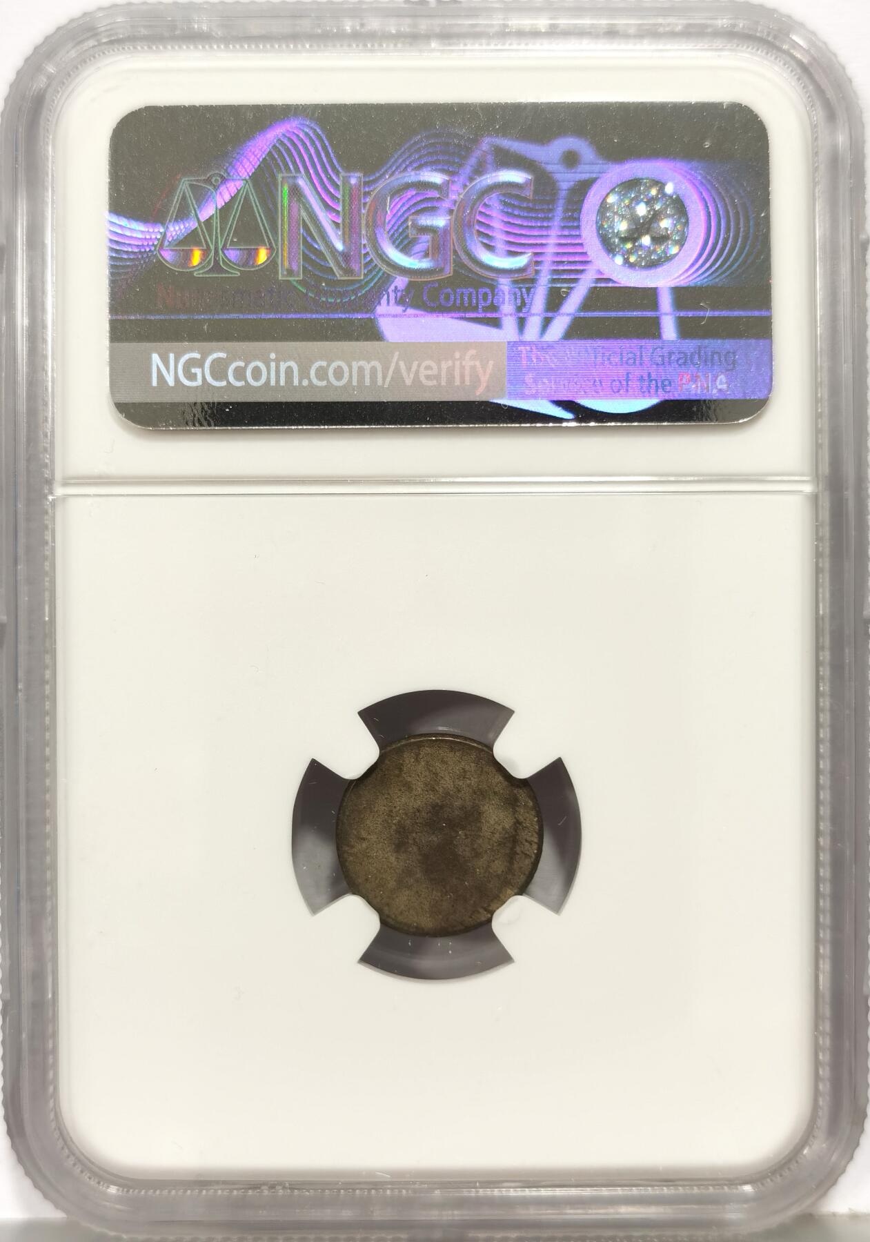 博洋堂世界钱币拍卖第168期（全场包邮） NGC AU55 柬埔寨1600-1860年神鸟2PE银币，原光淡彩，打制上佳。