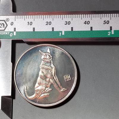 PCAI钱币  16-809  民清老银饰专场  各式纪念章小专场 - 生肖狗纪念章