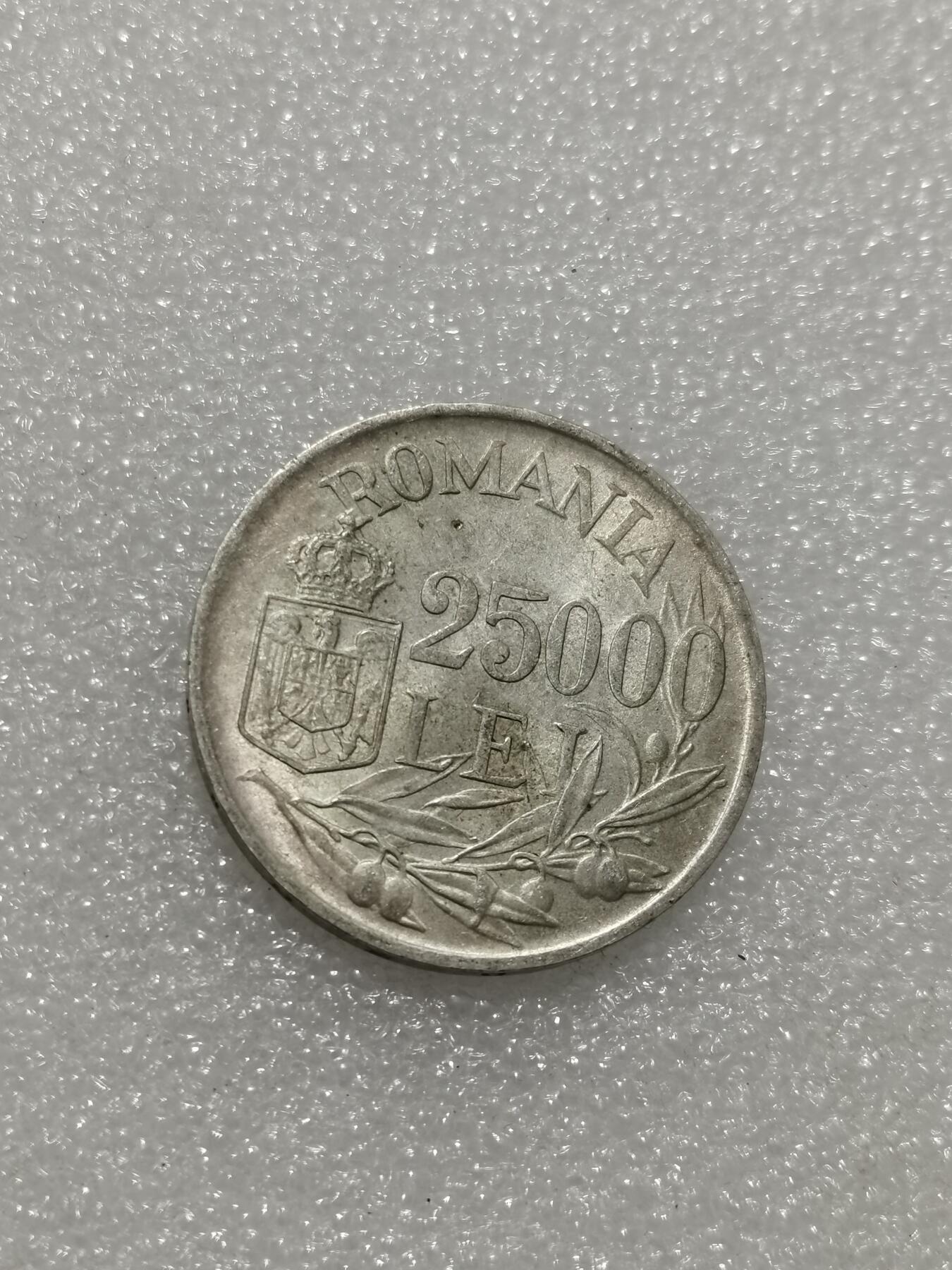 天下钱庄专场欢迎参拍 罗马尼亚25000列伊银币