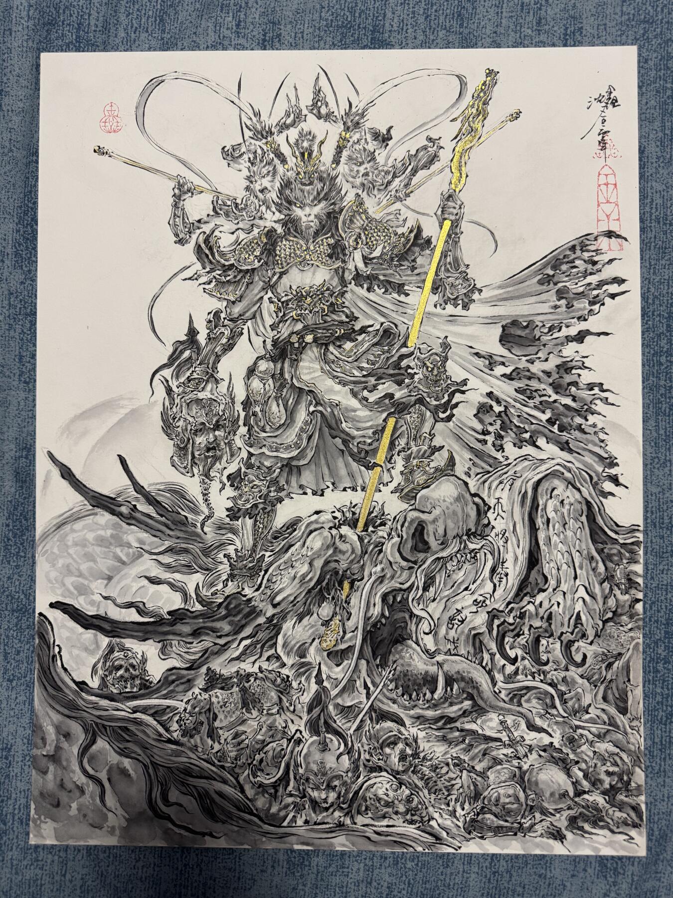 大麦马年第三场 沈鑫 无神之地 原稿 A3尺寸