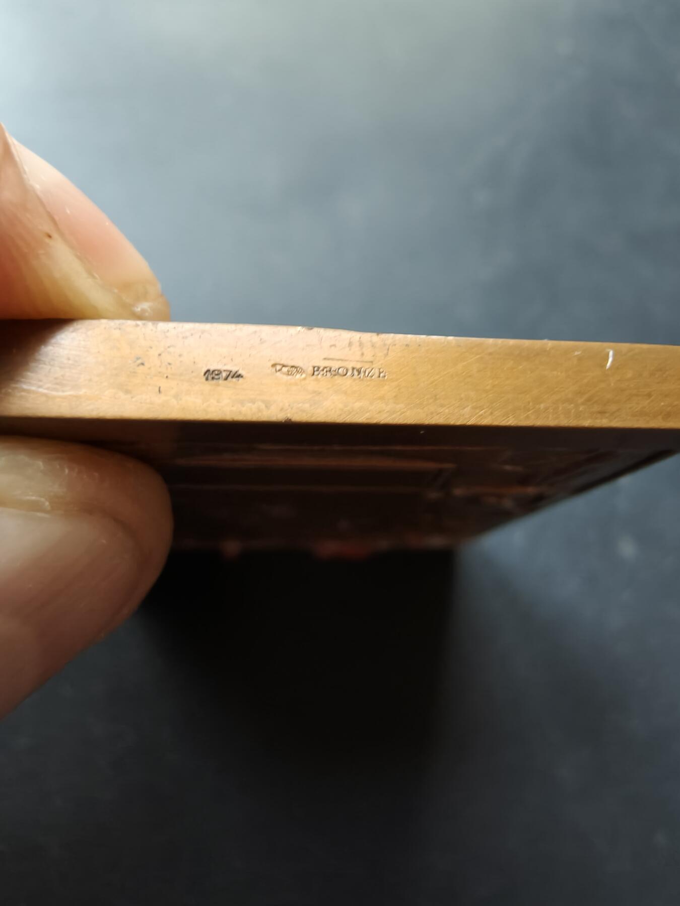 老王徽章第192期 法国农业/谷物检验方形大铜章     尺寸45×55mm     重量96.2g