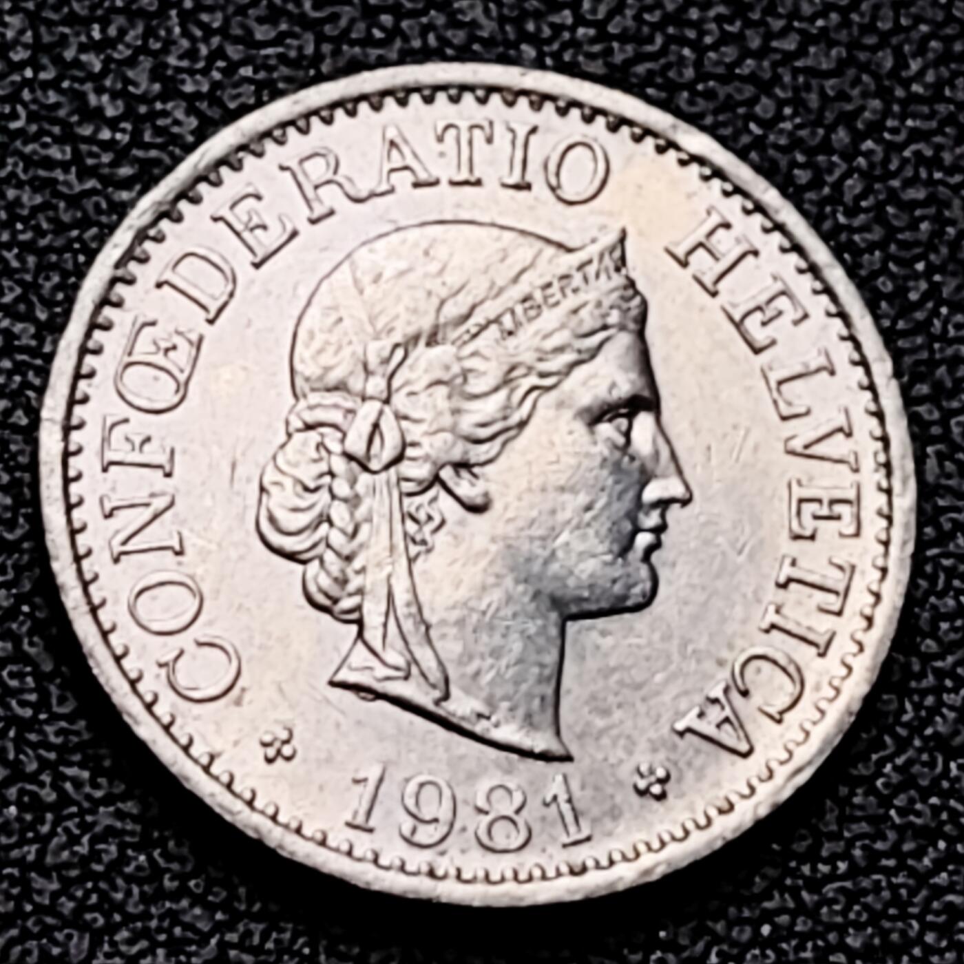 泉币菌-第226场-拍品多 请提前出价 1981年 高币值 百年延续 女神 瑞士 10分銅镍硬币 