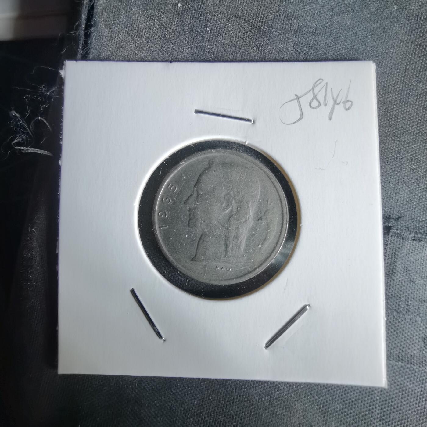 沼泽如烟--第1058场 比利时1965年1法郎