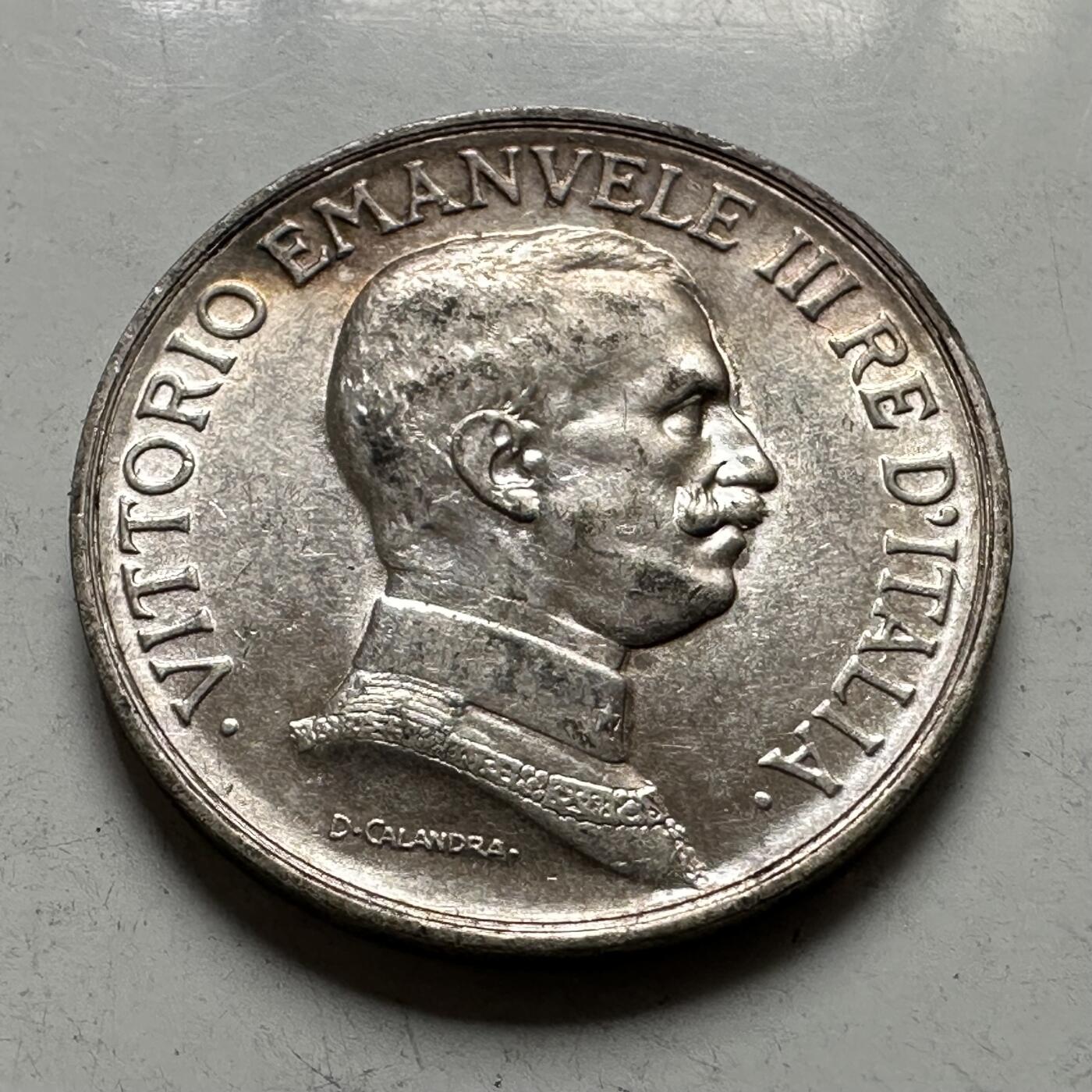 🌹外币初藏🌹🐯2026年第43场   每周二四六晚8️⃣点  世界硬币 意大利 1916年 马车 1里拉银币 5克-23毫米-83.5%银 原光好品