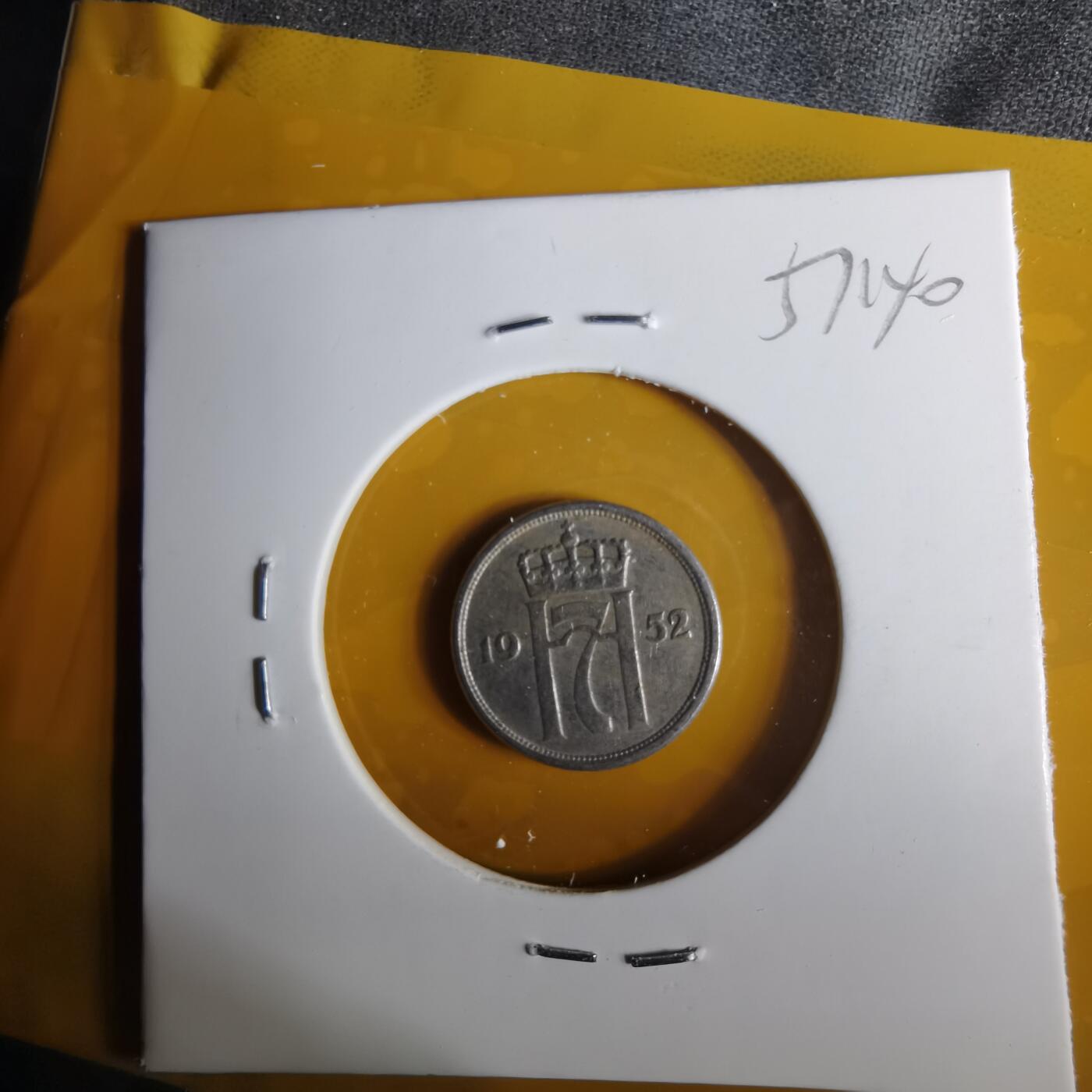 沼泽如烟--第1057场 挪威1952年10欧尔