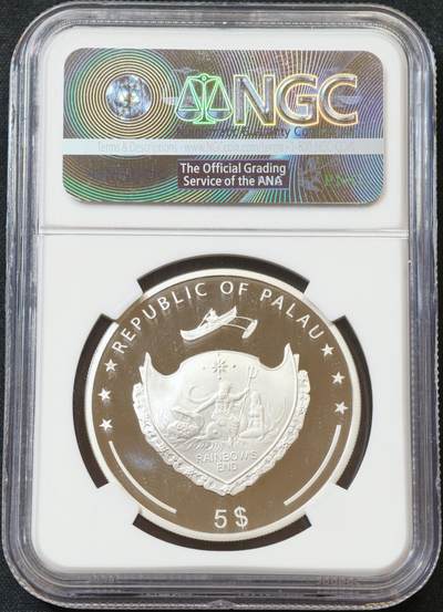 甄臻铺-世界币章拍卖（第60期），甄品场拍品征集中，送拍享返佣金等优惠多多 NGC-PF69UC 帕劳 2015年世界奇迹之贝伦塔 彩色5元大银币 20克925银