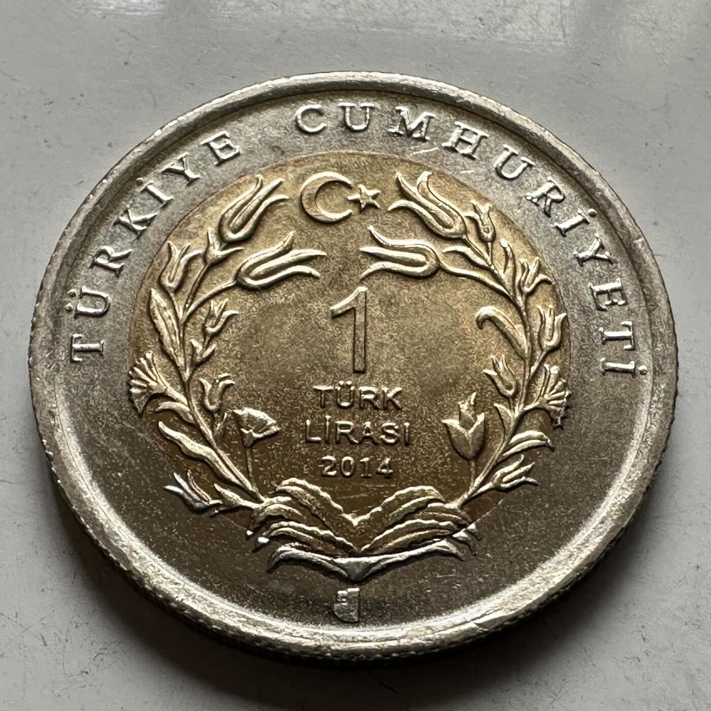 🌹外币初藏🌹🐯2026年第43场   每周二四六晚8️⃣点  世界硬币 土耳其 2014年 拜尔利土耳其马 1里拉双色纪念币