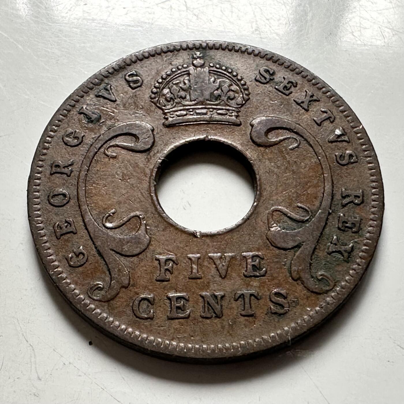 🌹外币初藏🌹🐯2026年第43场   每周二四六晚8️⃣点  世界硬币 英属东非1952年五分