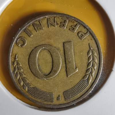 沼泽如烟--第1059场 - 德国1949年10芬尼银行版