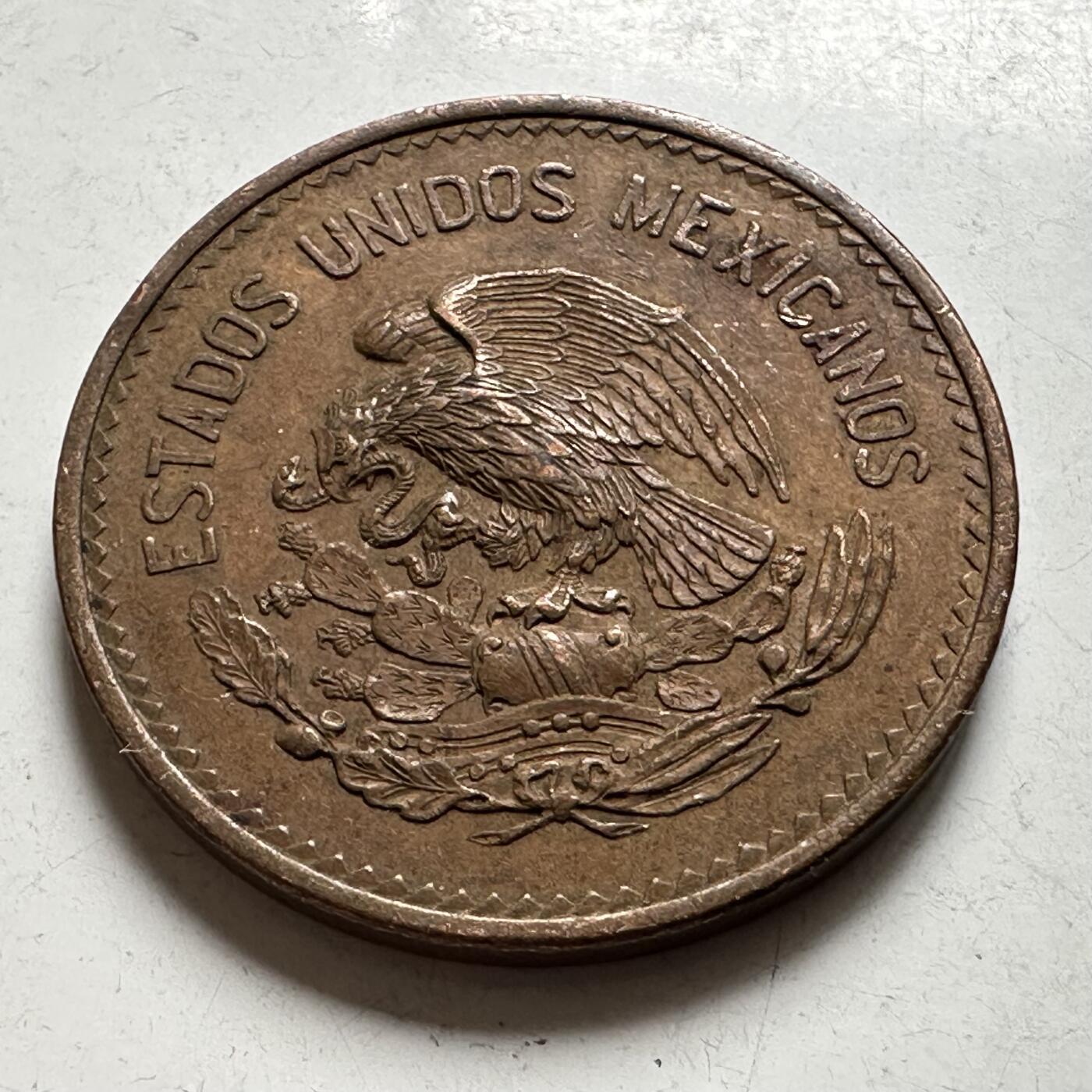 🌹外币初藏🌹🐯2026年第43场   每周二四六晚8️⃣点  世界硬币 墨西哥1954年20分