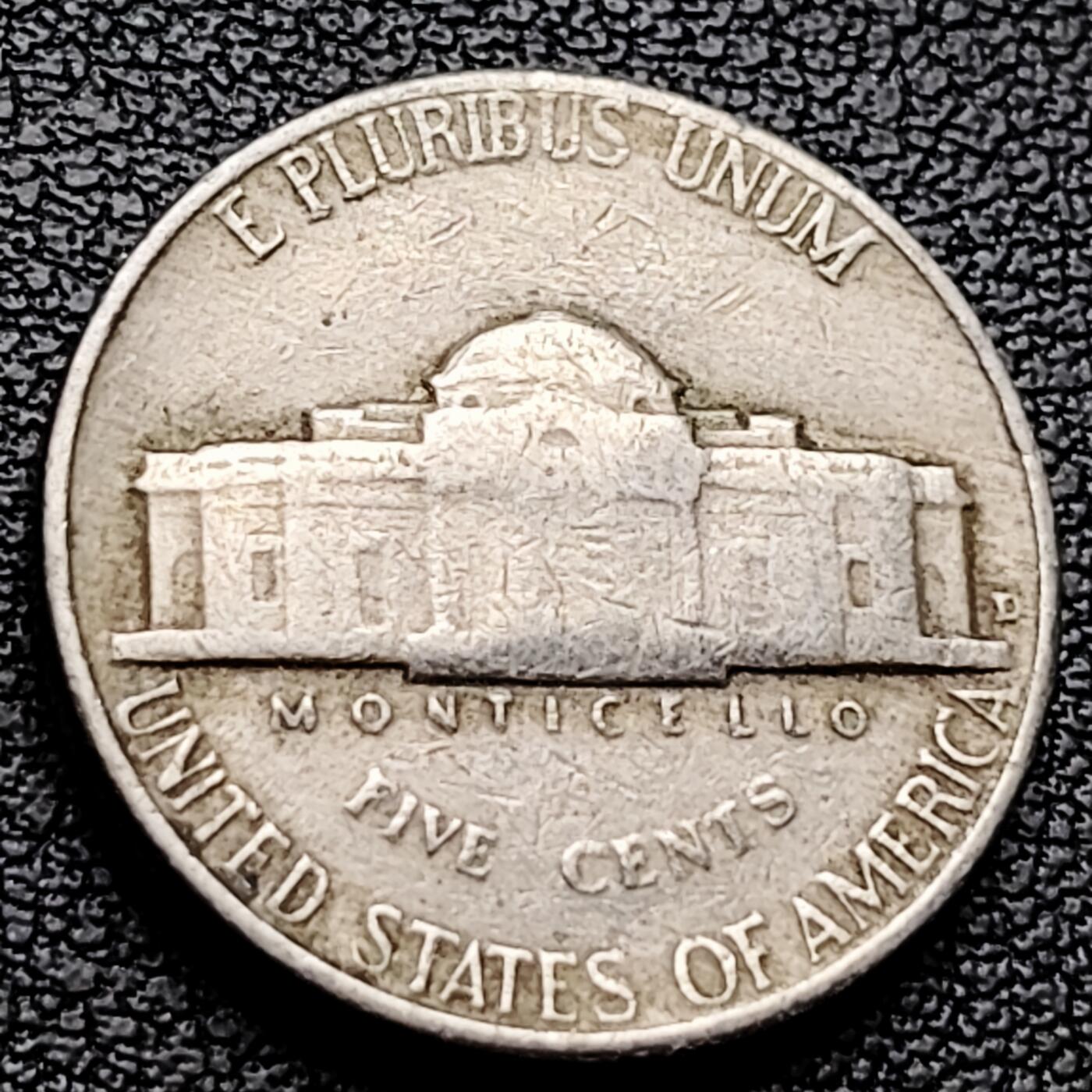 泉币菌-第227场-拍品多 请提前出价 美国1958年5美分纪念币 杰斐逊 及 故居蒙蒂塞洛庄园 21mm