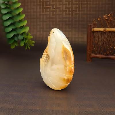 碧月说宝.君子怀瑾·当代和田玉清风专场(九) 冯权老师作品虎皮籽料多子多福把件