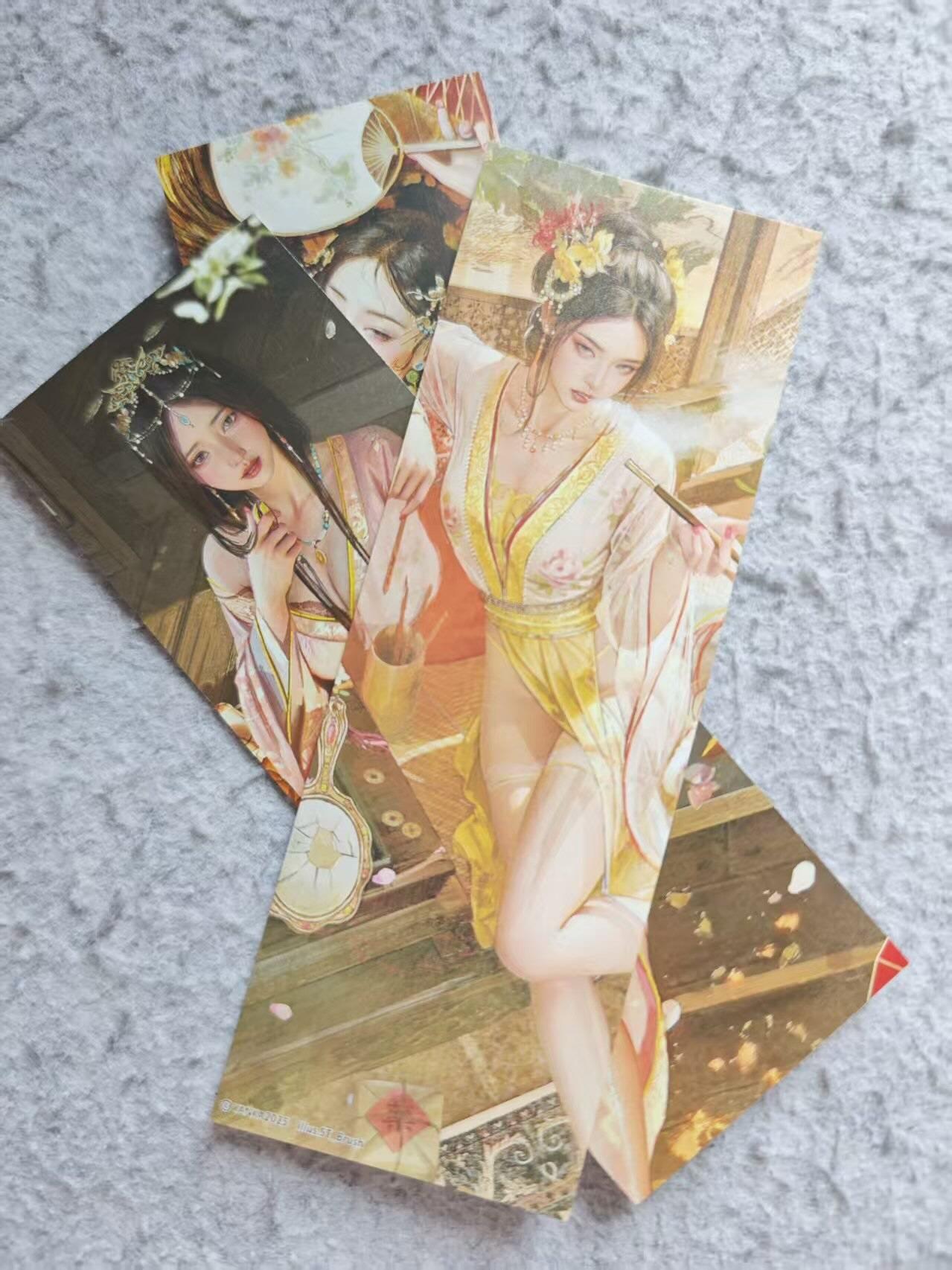 龙虎卡牌-八三场（满200元包邮，无佣金，每周六结拍，欢迎送拍） 书签3张 焱卡文化 刷子人间传