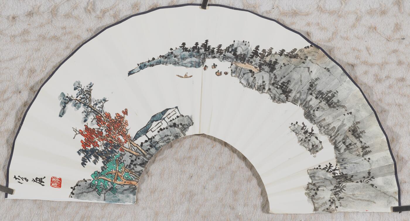 碧月说宝.当代书画专场一 李庚 泛舟图