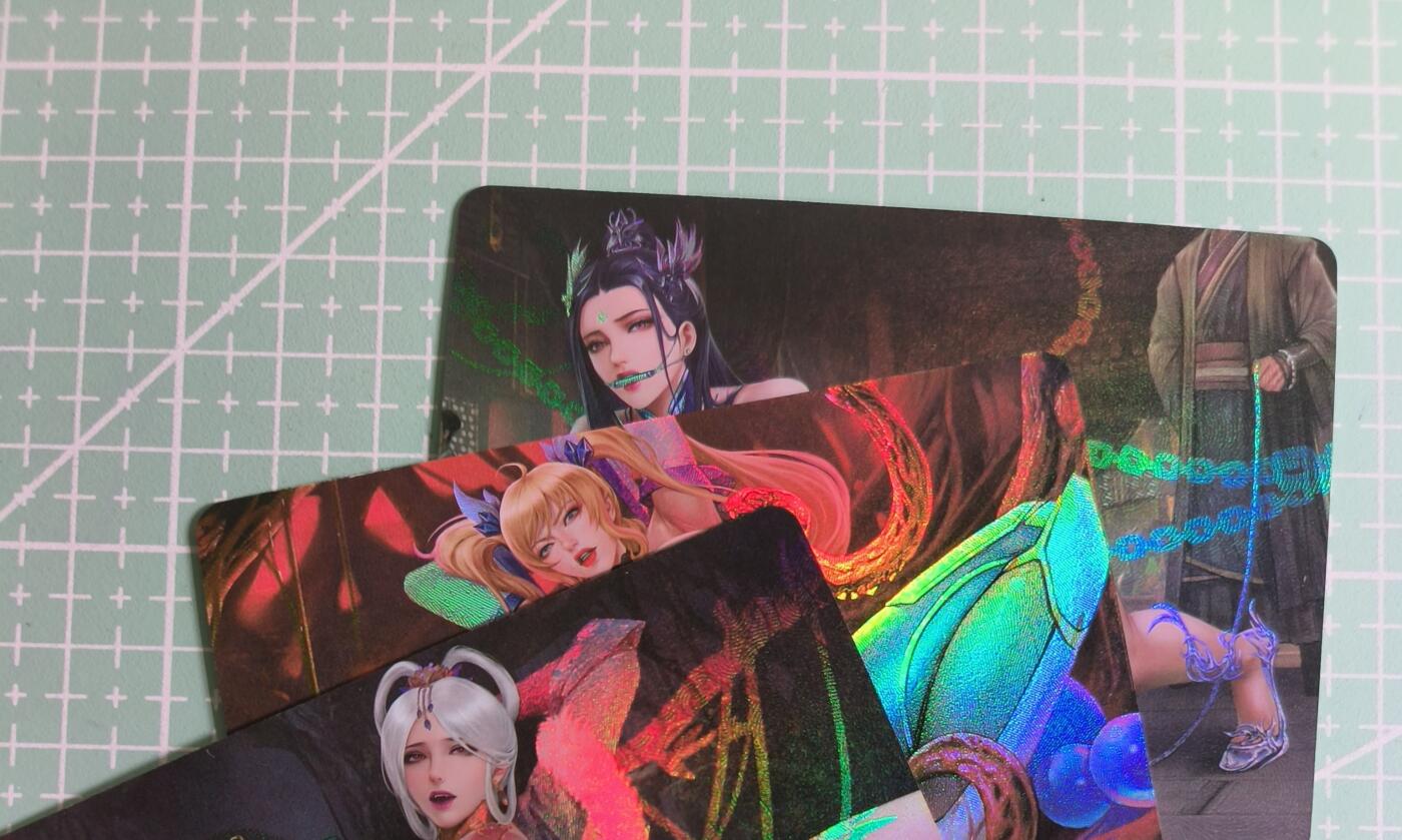 C先生卡牌 第27期 持续收拍品中…零手续费代拍 【彩闪】嘎嘎鸭《古风系列》3张 艺术卡