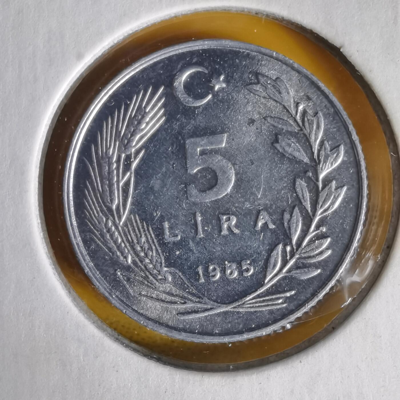 沼泽如烟--第1059场 土耳其1985年5里拉