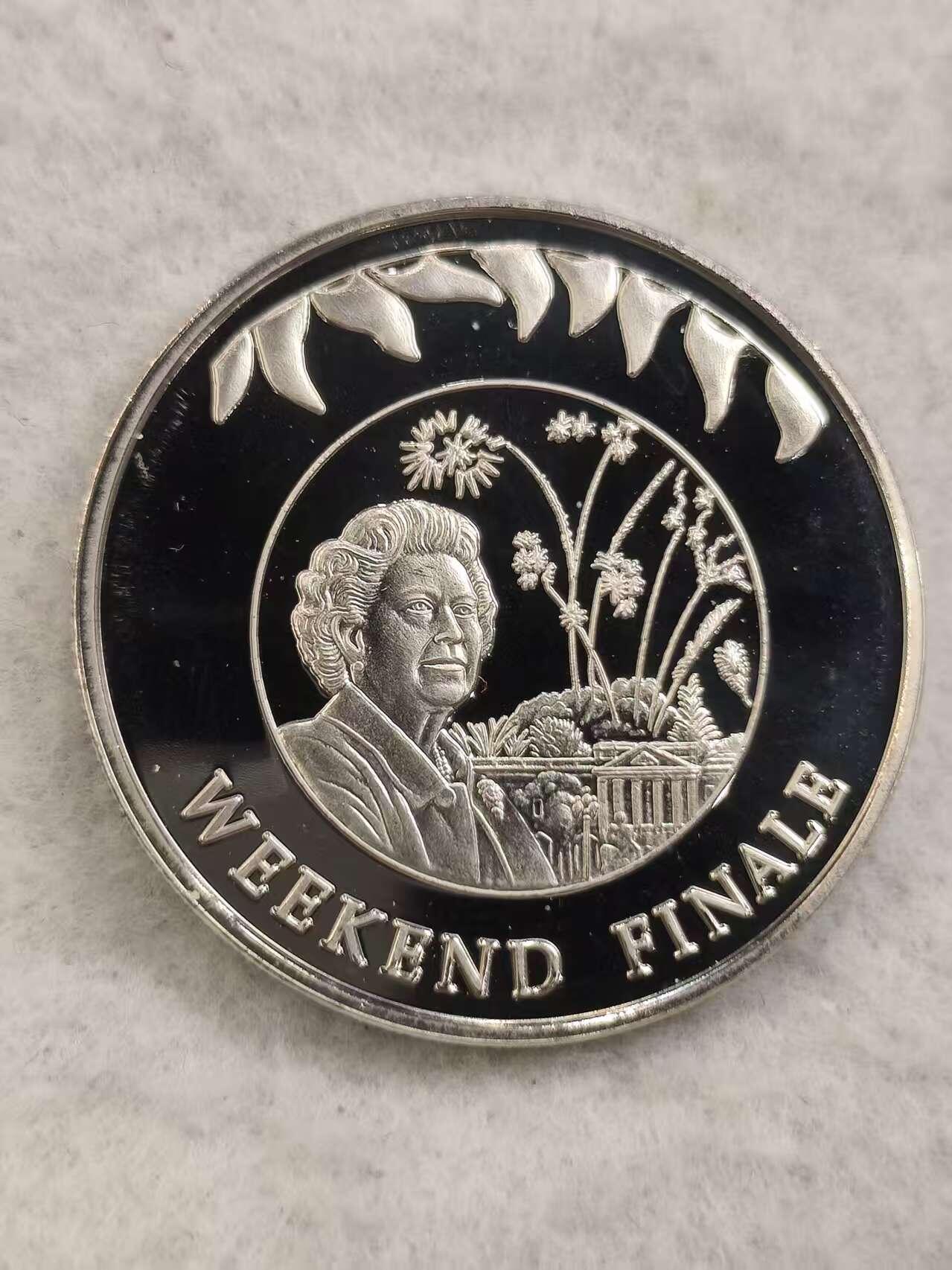 G&W世界散币，银币处理专场（第48场） 福克兰2002年50便士 伊丽莎白二世登基50周年 压轴庆典  克朗型