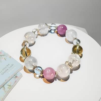 碧月说宝.君子怀瑾·当代和田玉清风专场(九) 白幽灵紫锂辉手串