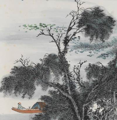 碧月说宝.近现代书画专场（九） 尤小云 春溪放舟