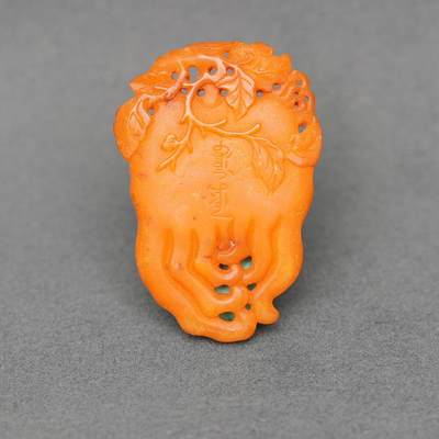  碧月说宝.韫玉流光-南京文物公司明清玉器专场（二） - 蜜蜡佛手斋戒牌