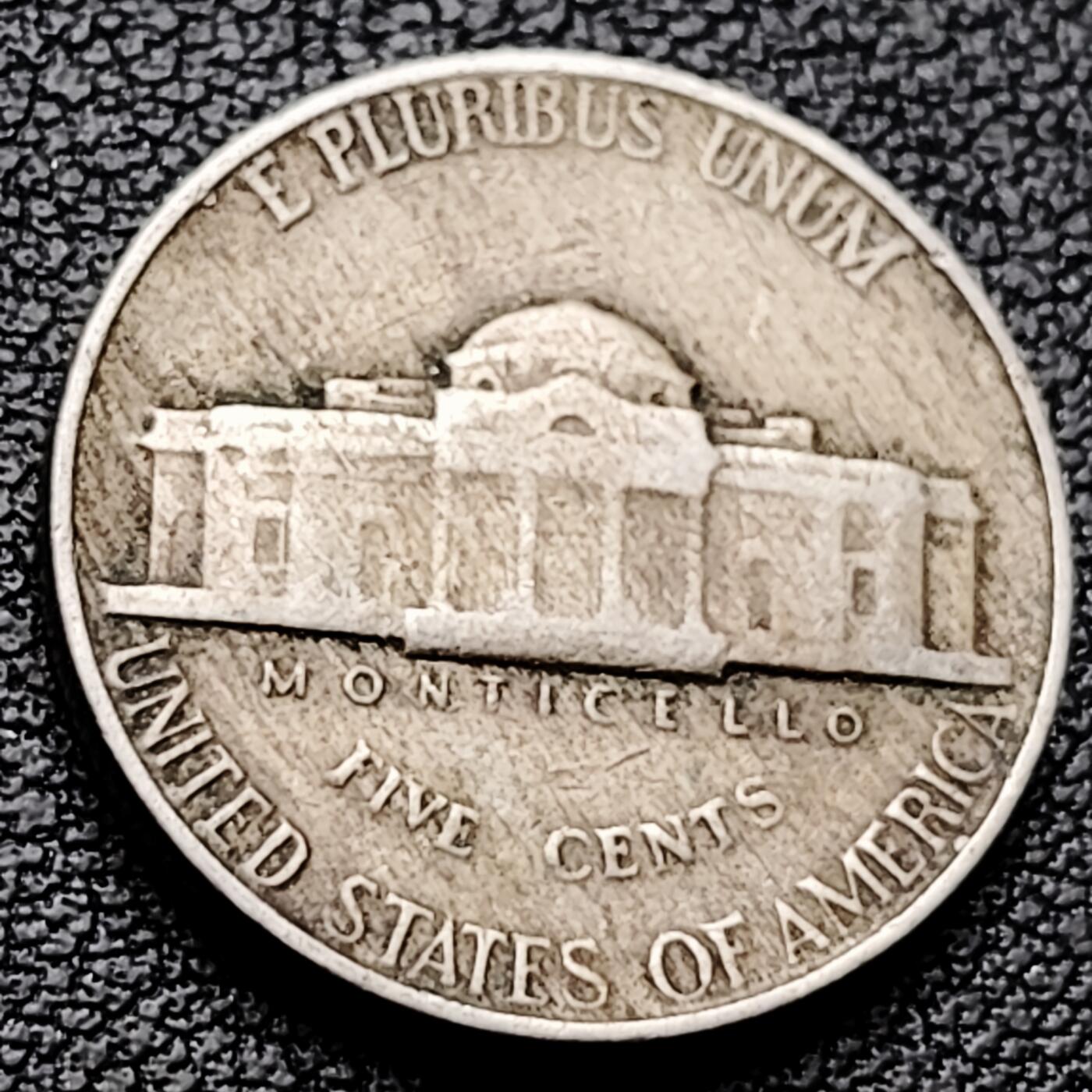 泉币菌-第227场-拍品多 请提前出价 美国1948年5美分纪念币 杰斐逊 及 故居蒙蒂塞洛庄园 21mm 