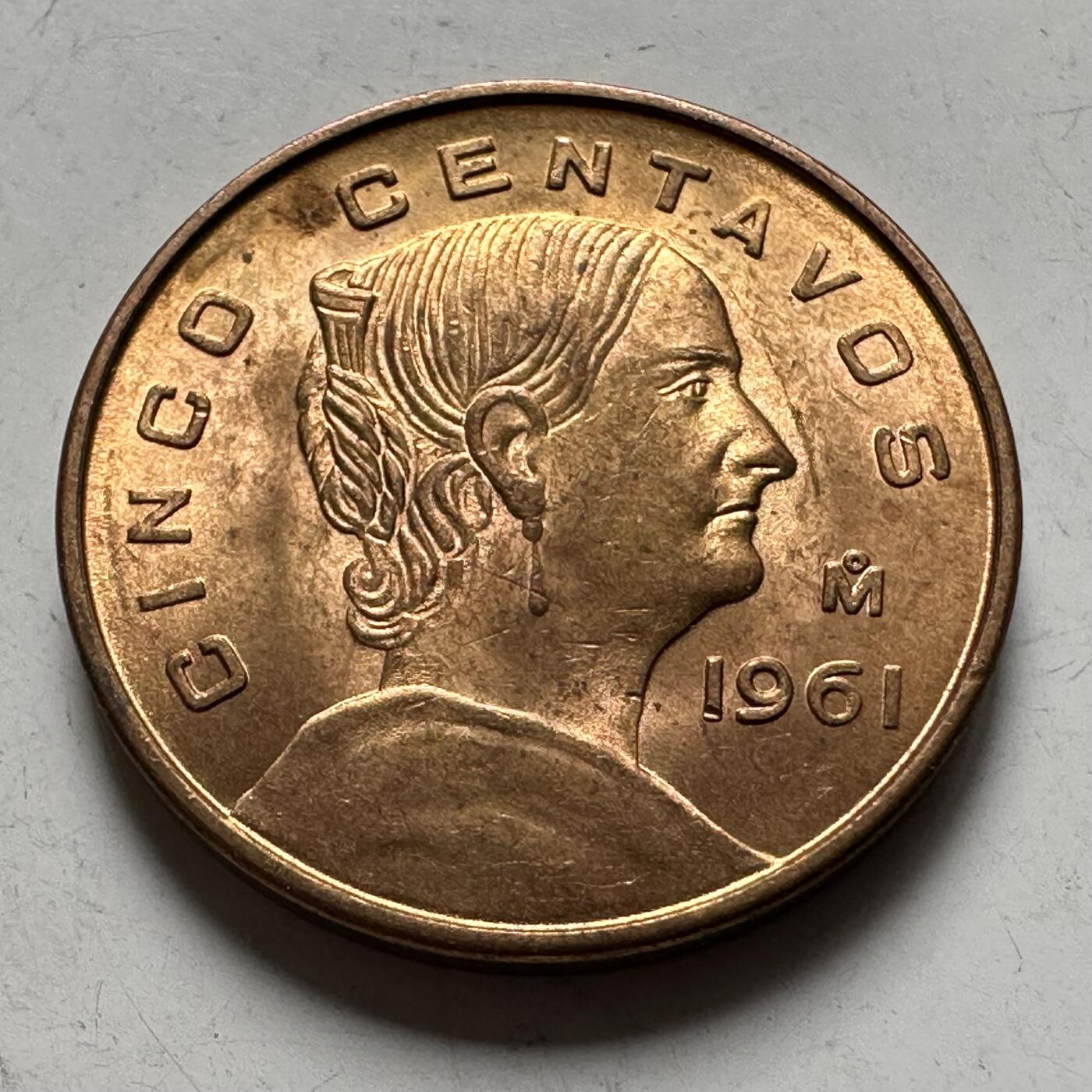 🌹外币初藏🌹🐯2026年第43场   每周二四六晚8️⃣点  世界硬币 墨西哥1961年五分