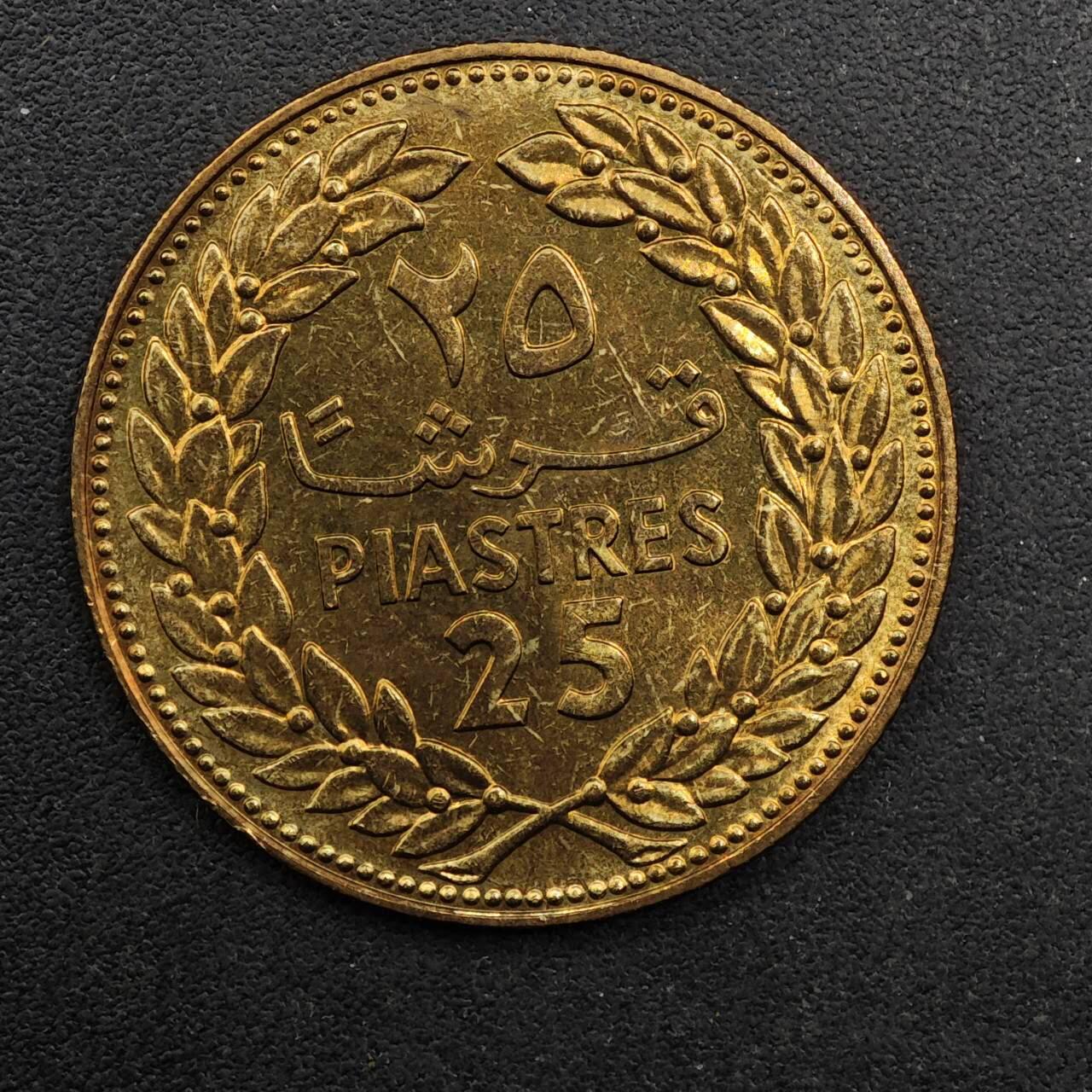 【淘币小摊】实时拍第八百九十二拍   散币场    每周一统一发货 黎巴嫩1980年25皮阿斯特铜币