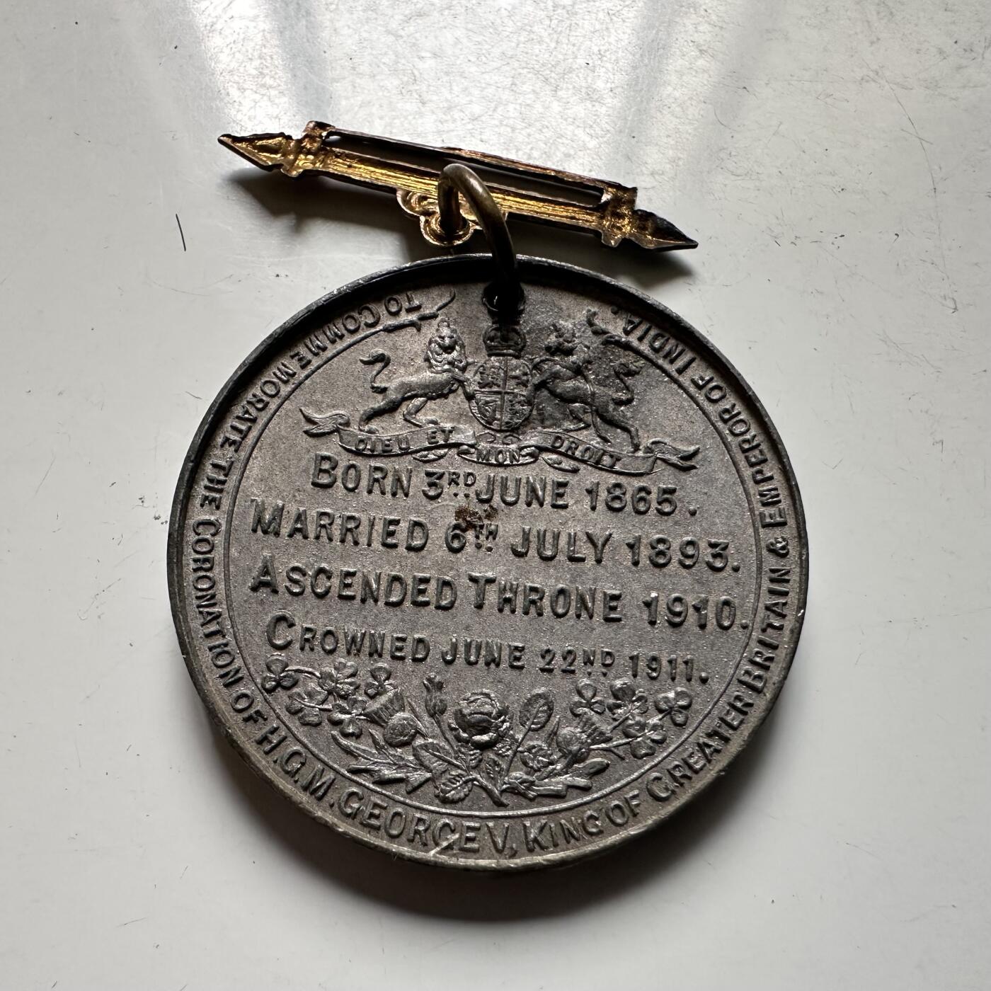 🌹外币初藏🌹🐯2026年第43场   每周二四六晚8️⃣点  世界硬币 英国 1911年 乔治五世与玛丽王后加冕纪念章 32毫米
