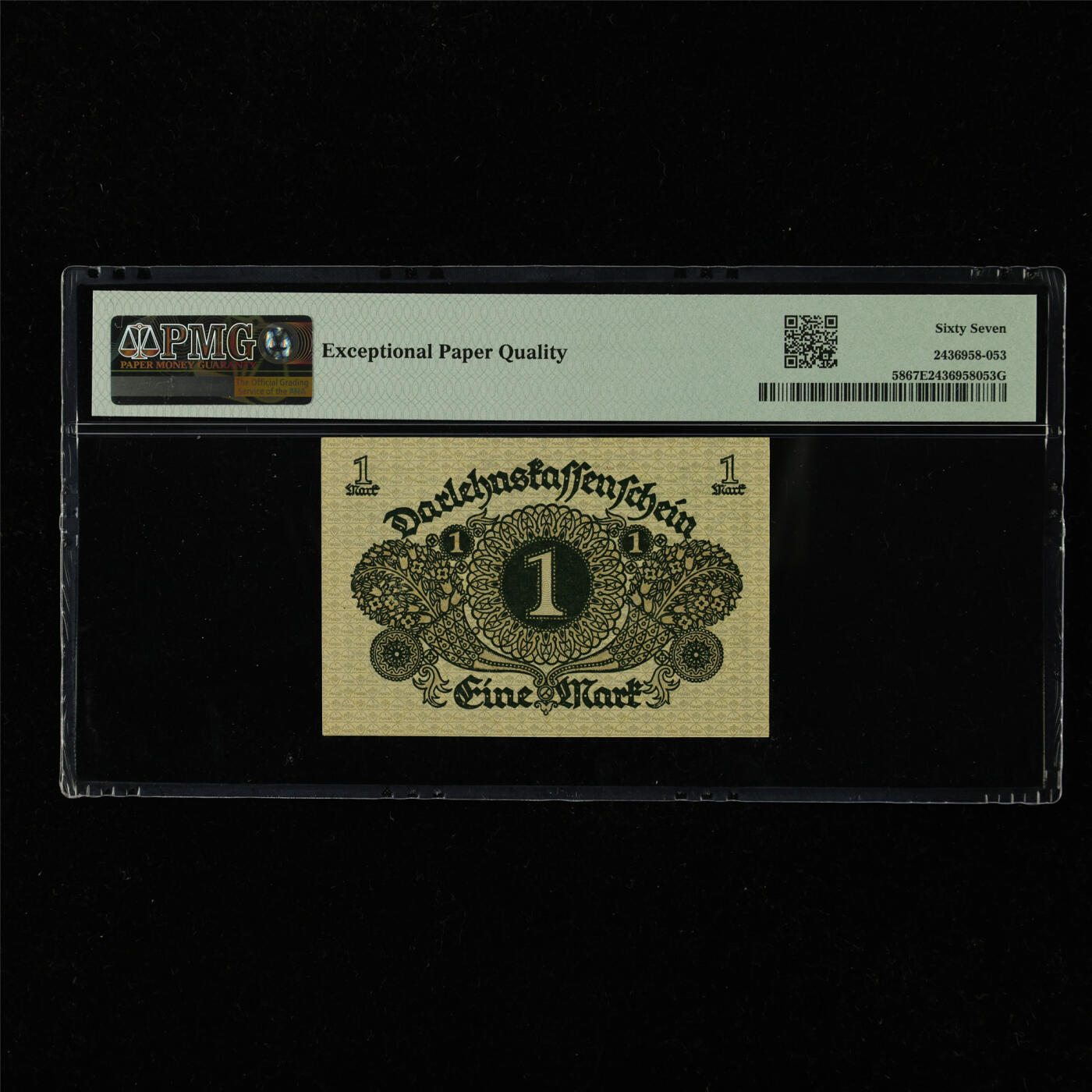 【亘邦集藏】第228期拍卖 1920年 德国1马克 PMG 67EPQ 540725602