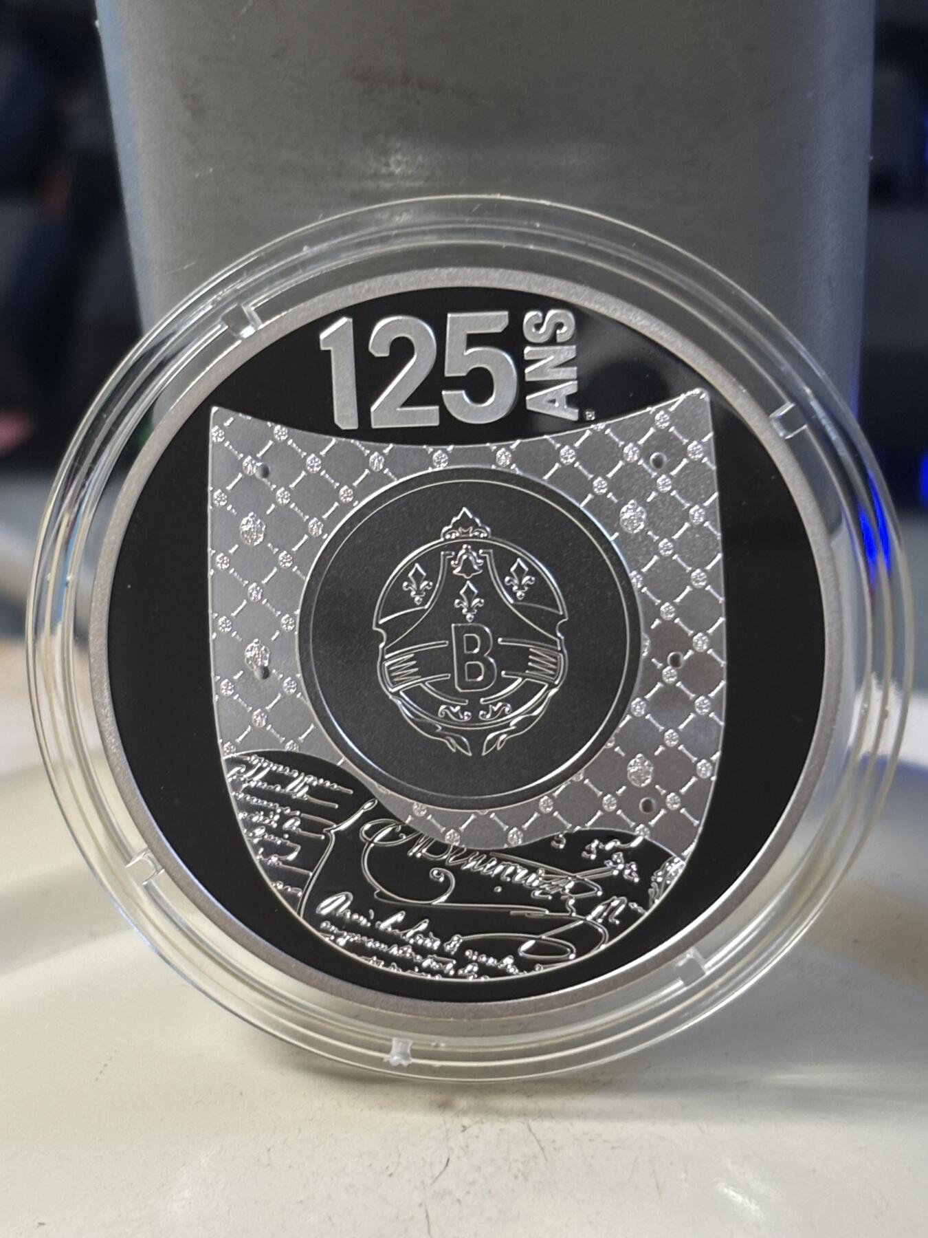 第197期拍卖 盒证齐全法国2020年法兰西瑰宝伯尔鲁帝125周年精制纪念银币900银22.2克直径37毫米发行量仅2000枚