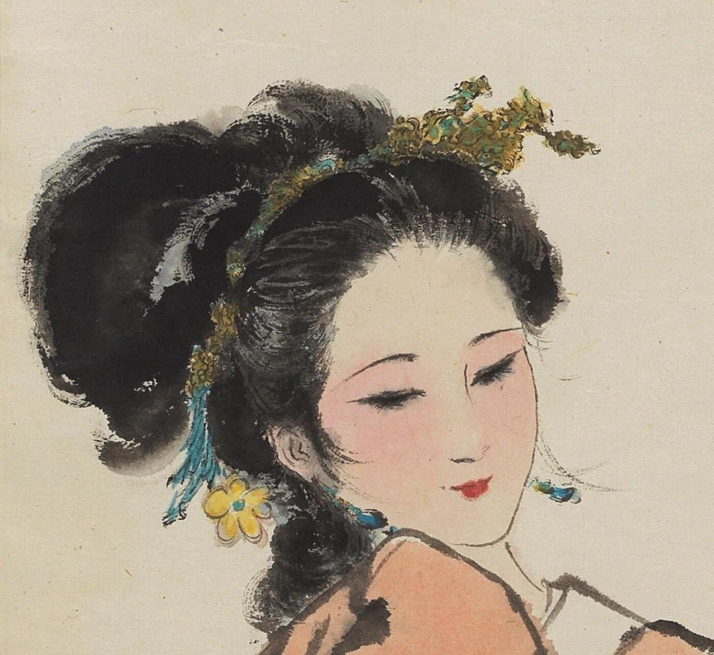 碧月说宝.当代书画专场一 白伯骅 仕女图