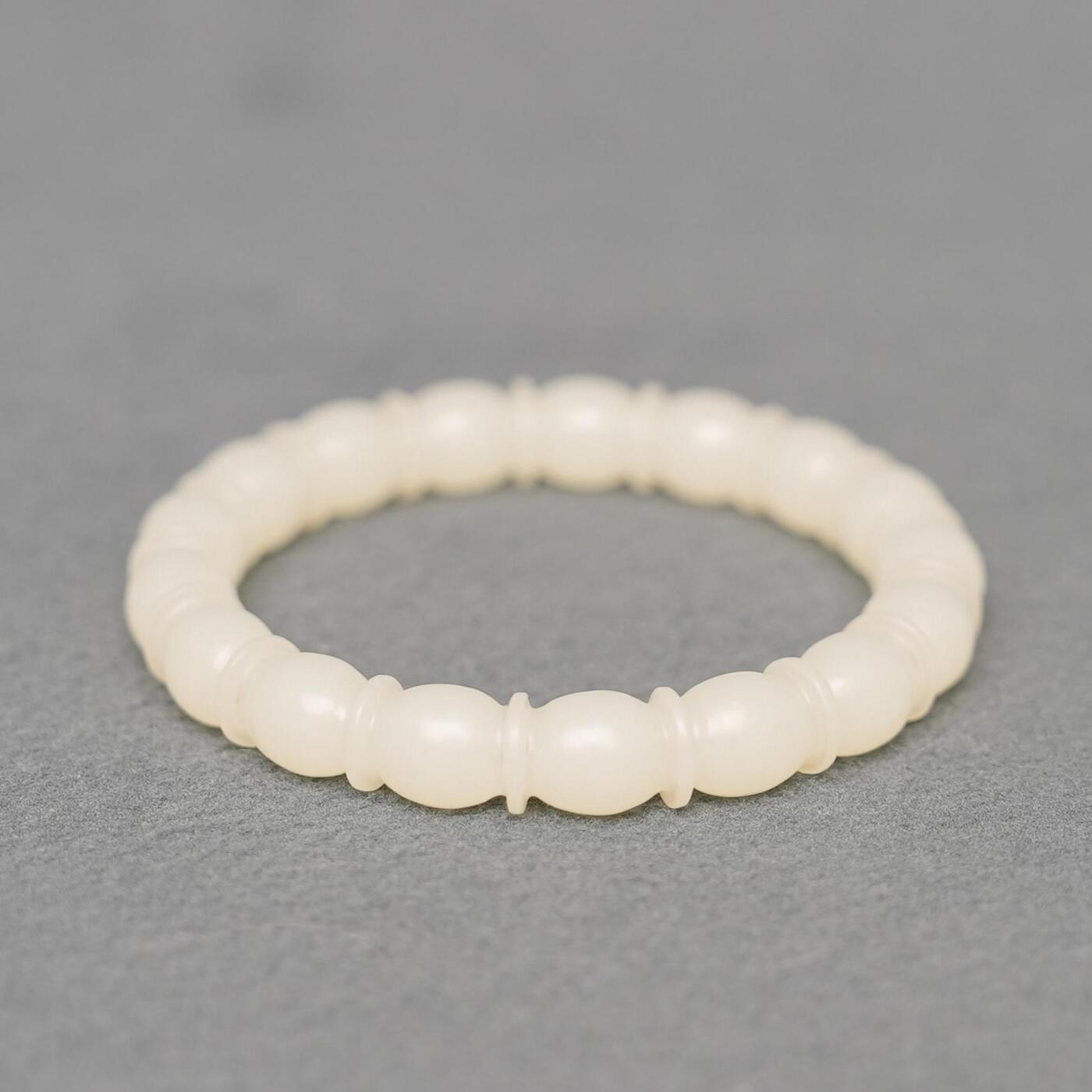  碧月说宝.韫玉流光-南京文物公司明清玉器专场（二） 玉连珠纹手镯