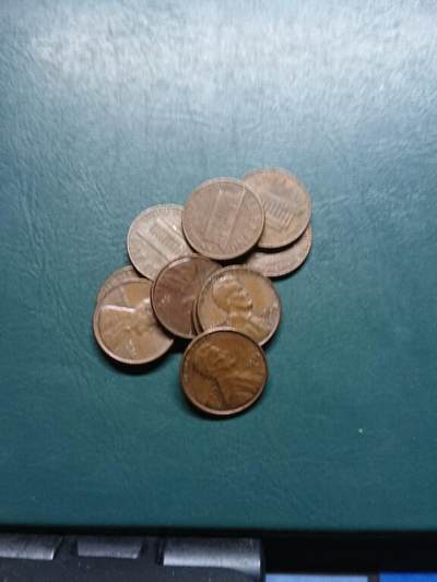 松南世界钱币——260415 美国六七十年代1分红铜版本铜币10枚约1盎司1