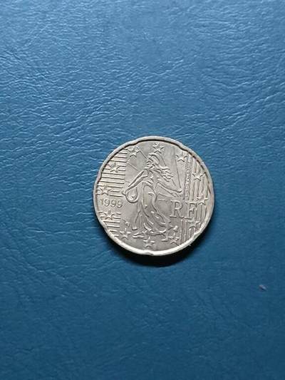 松南世界钱币——260415 法国20分欧元铜币